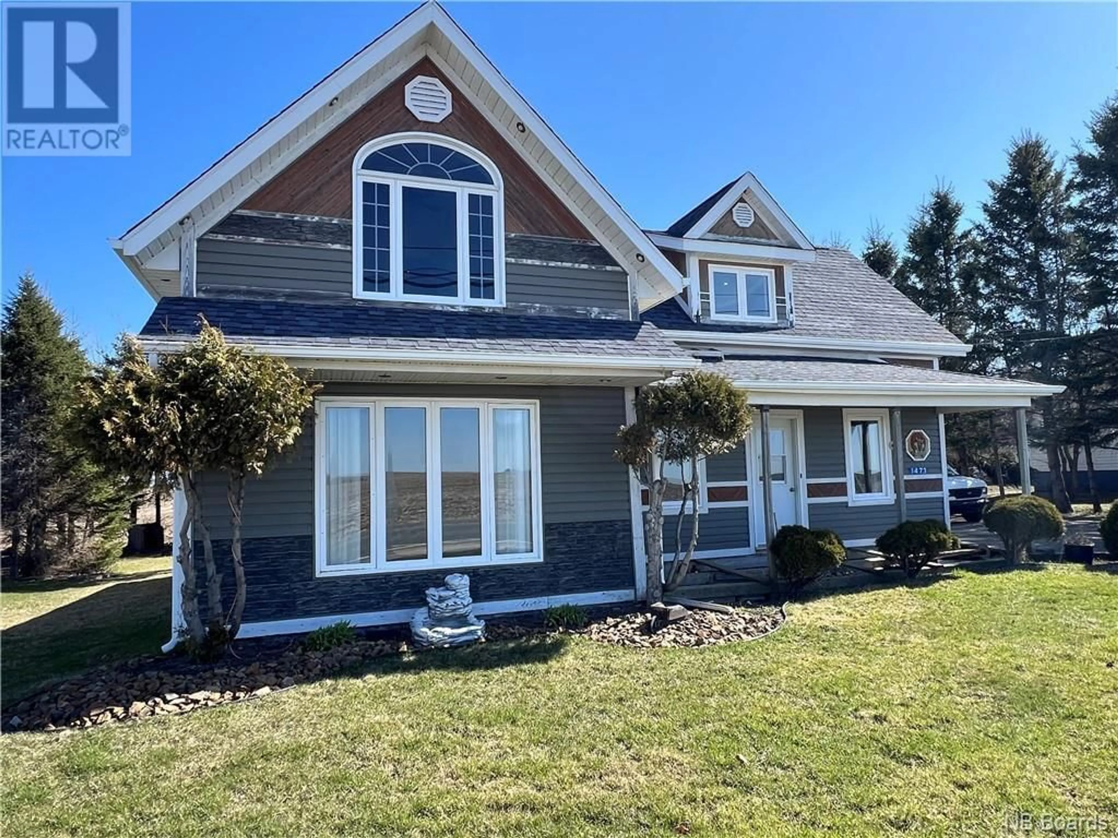 Home with vinyl exterior material, street for 1473 TOBIQUE ROAD, Drummond New Brunswick E3Y2P7