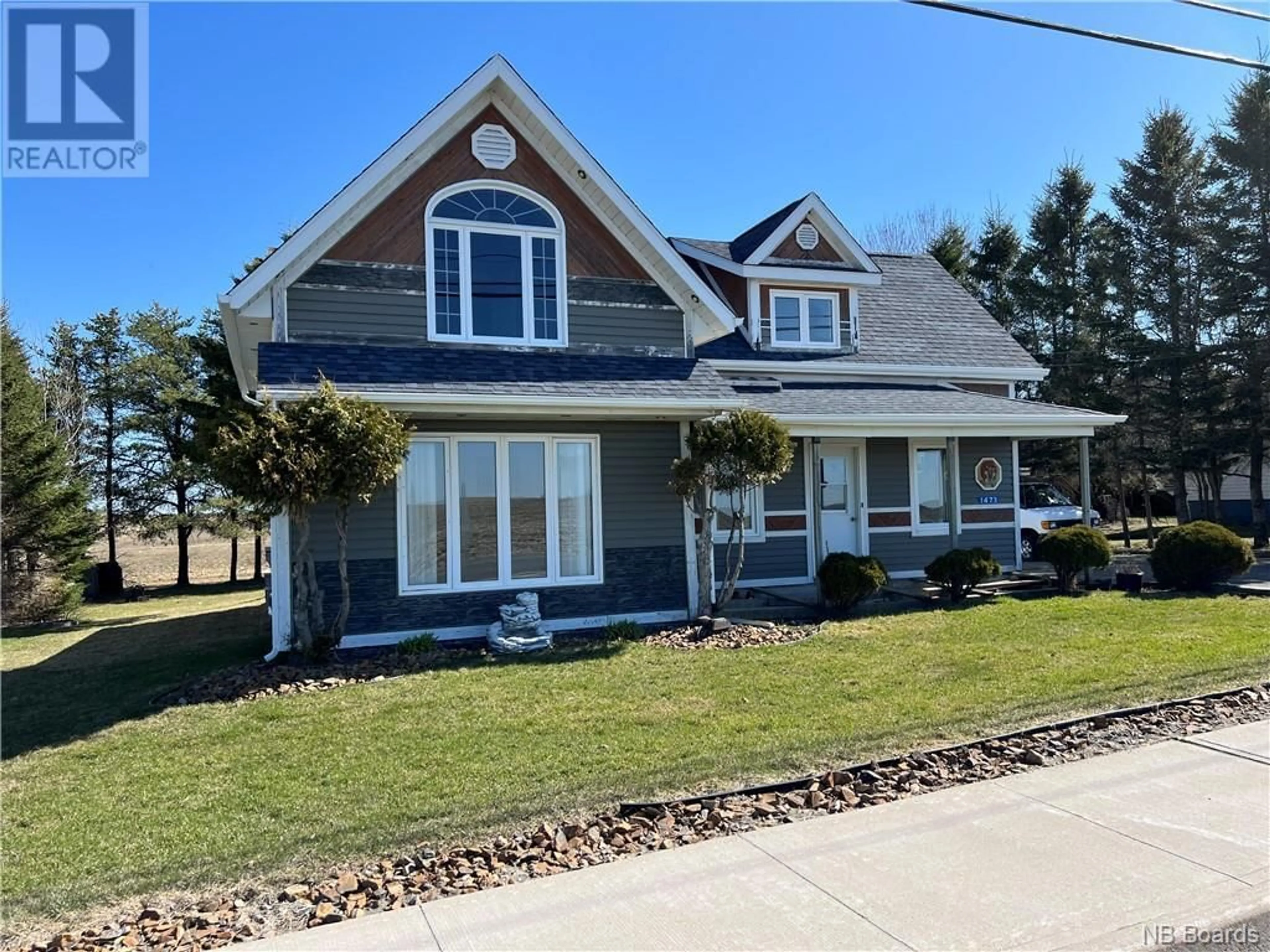 Home with vinyl exterior material, street for 1473 TOBIQUE ROAD, Drummond New Brunswick E3Y2P7