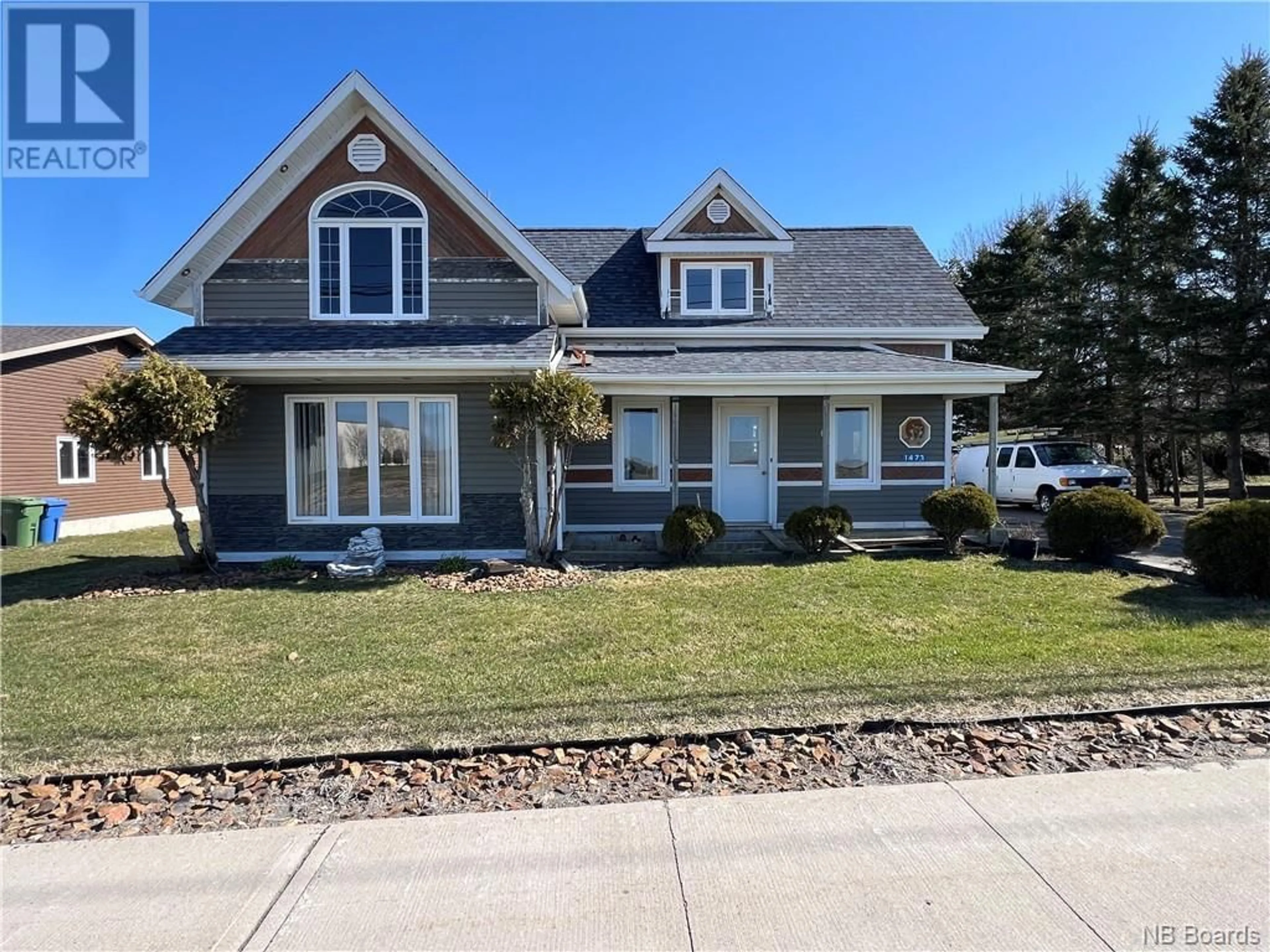 Home with vinyl exterior material, street for 1473 TOBIQUE ROAD, Drummond New Brunswick E3Y2P7