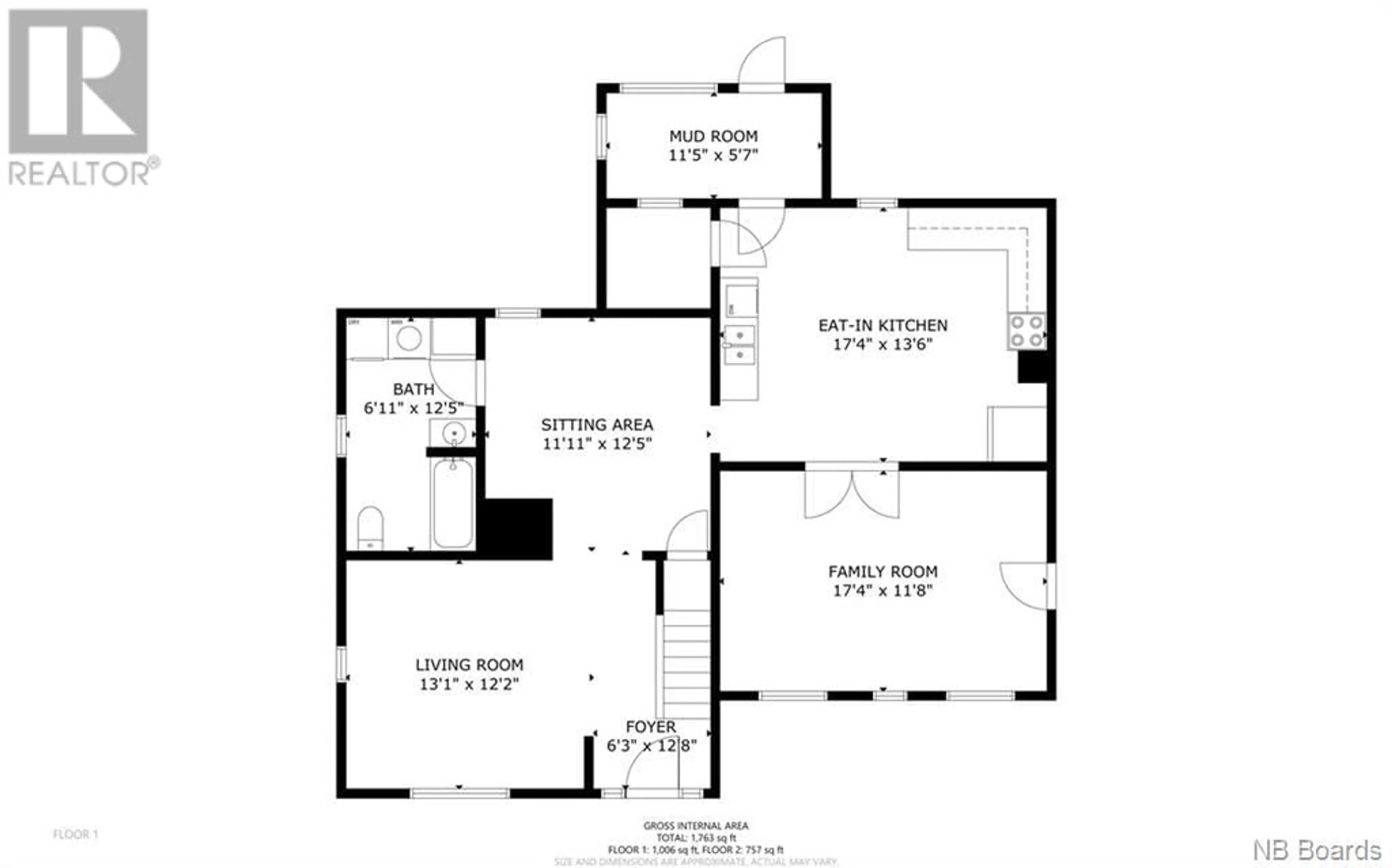 Floor plan for 105 MILL POND Drive, Fredericton Junction New Brunswick E5L1X9
