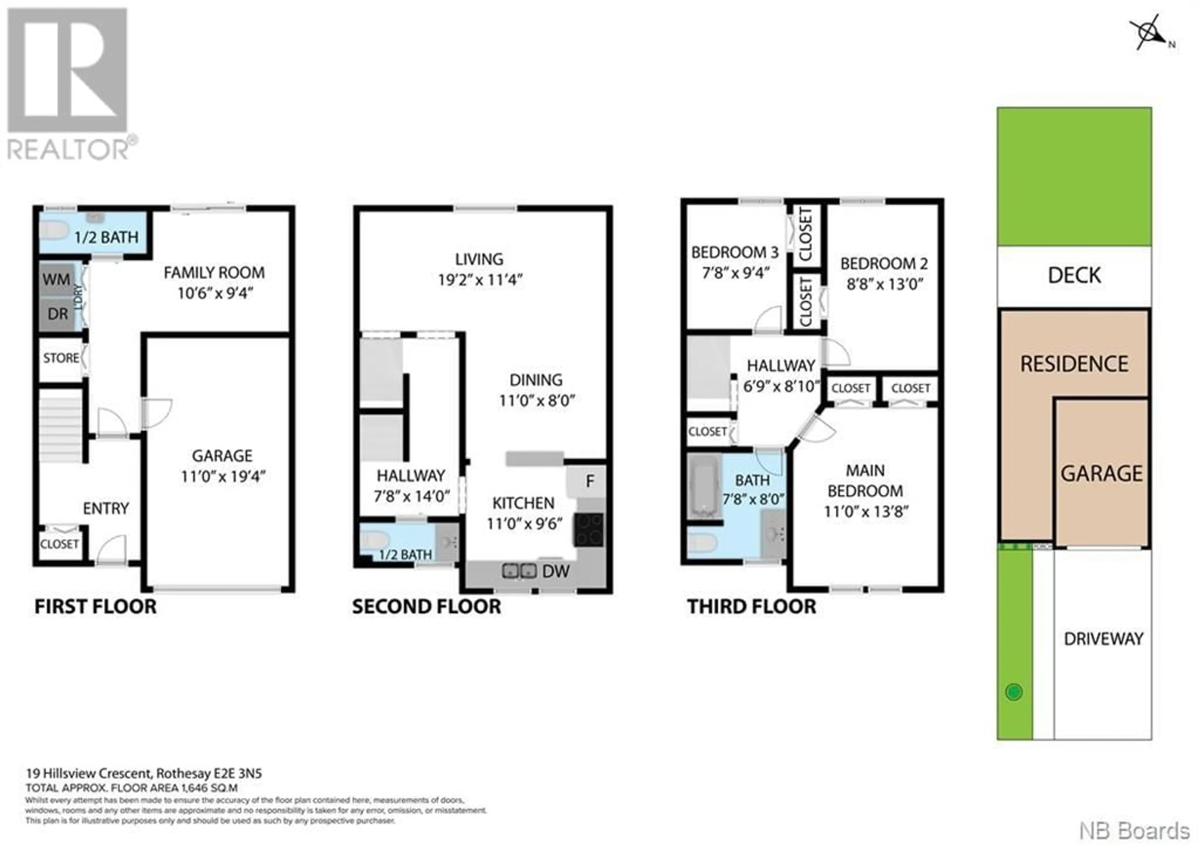 Floor plan for 19 Hillsview Crescent, Rothesay New Brunswick E2E3N5