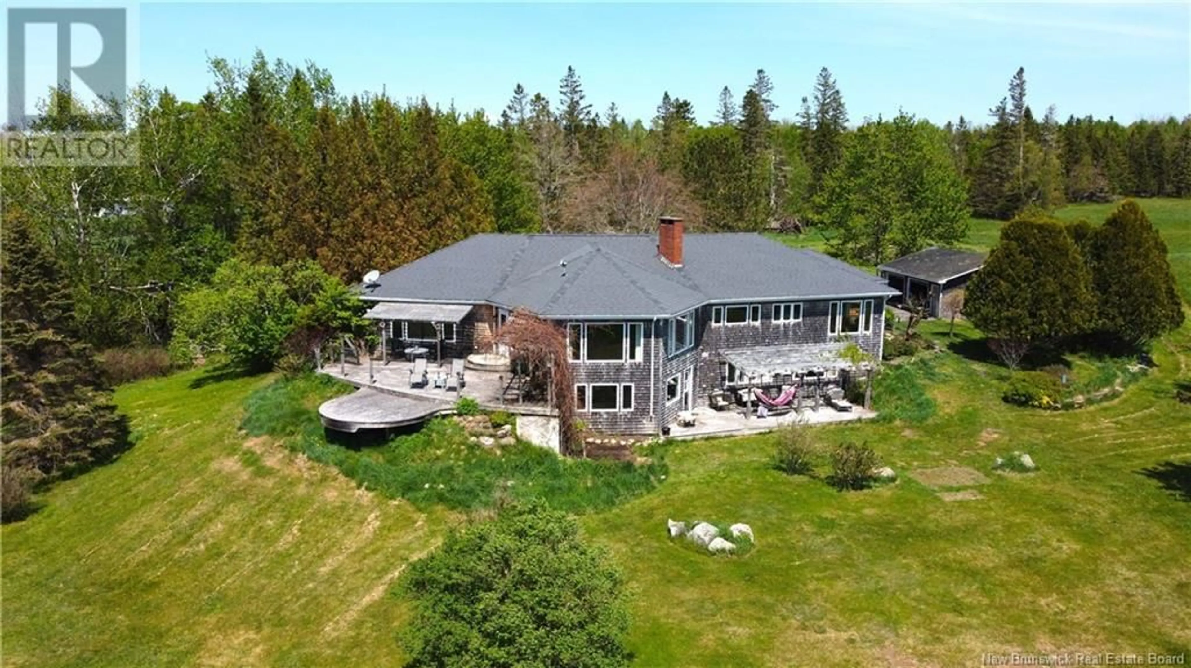 A pic from outside/outdoor area/front of a property/back of a property/a pic from drone, building for 92 BANTRY BAY FARM ROAD, Bayside New Brunswick E5B2V9