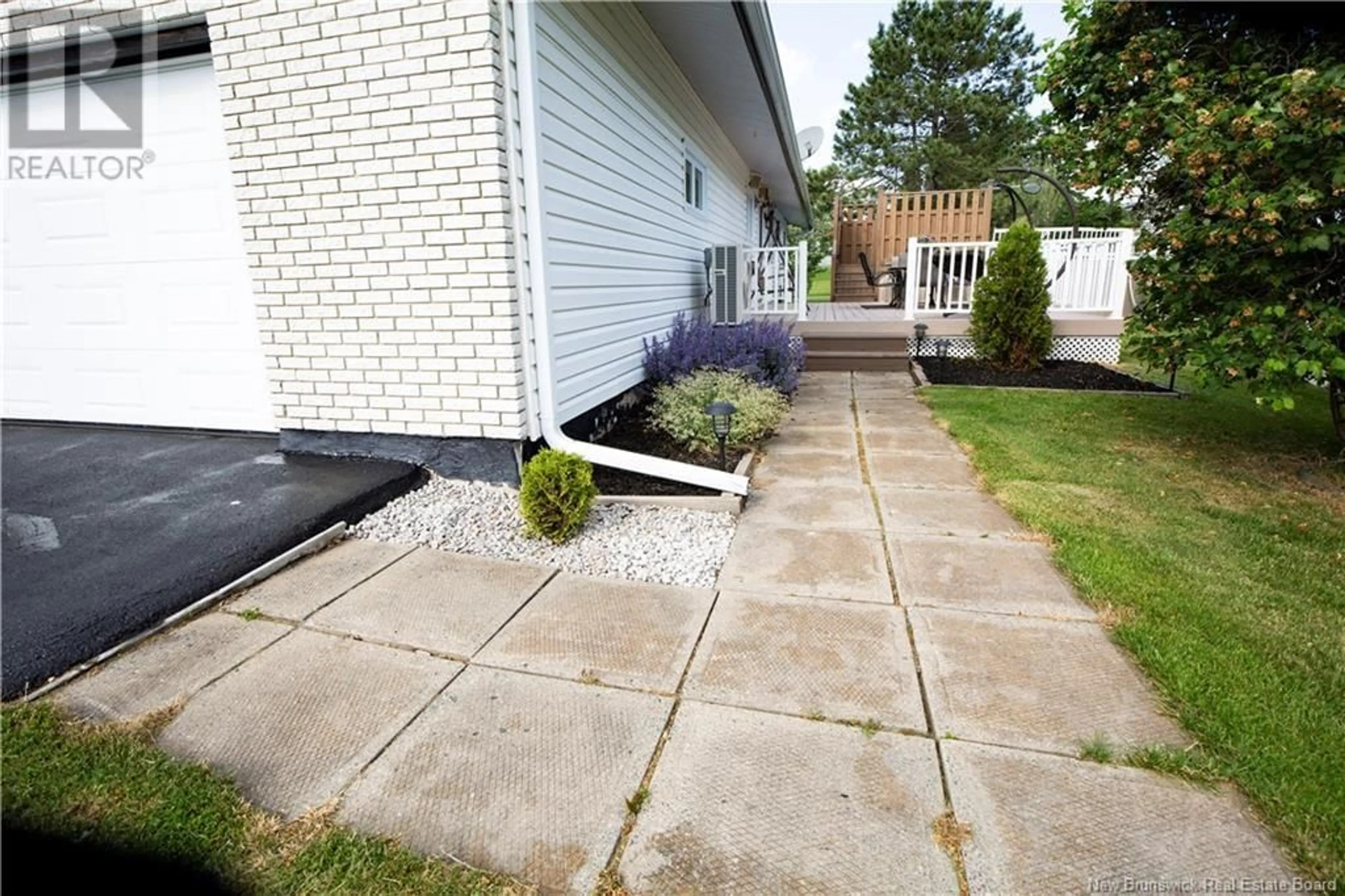 Patio, the fenced backyard for 333 St-Jean, Saint-Léonard New Brunswick E7E2C3