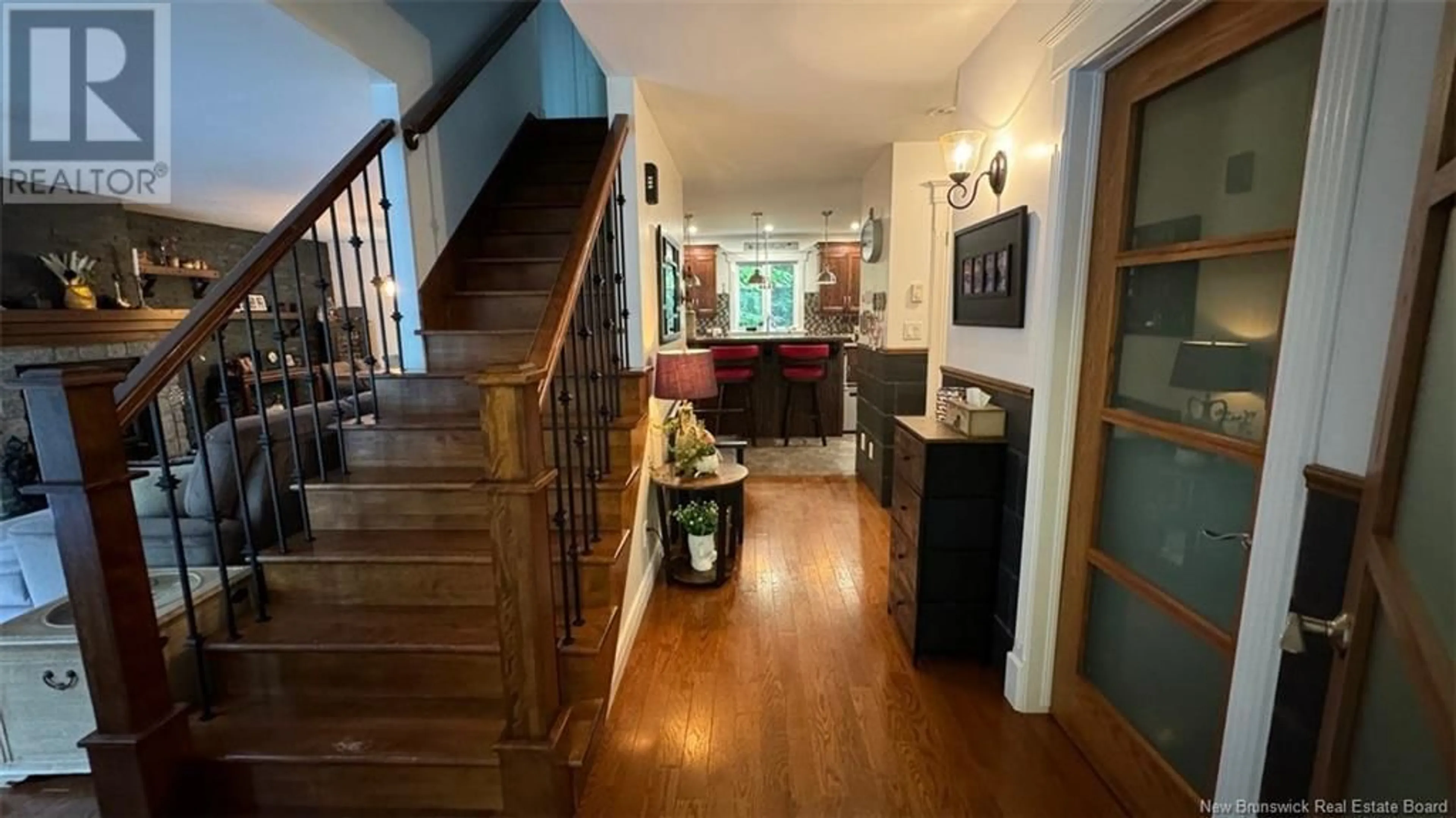 Indoor entryway, wood floors for 79 chemin 36 no. 1 Road, Saint-Quentin New Brunswick E8A2M4