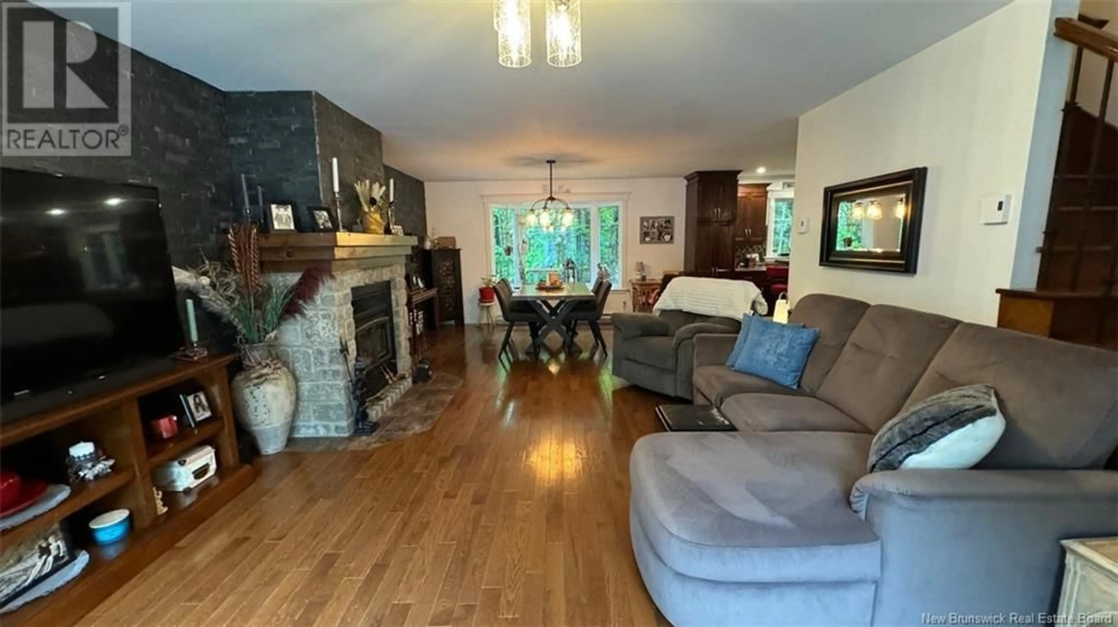 Living room, wood floors for 79 chemin 36 no. 1 Road, Saint-Quentin New Brunswick E8A2M4