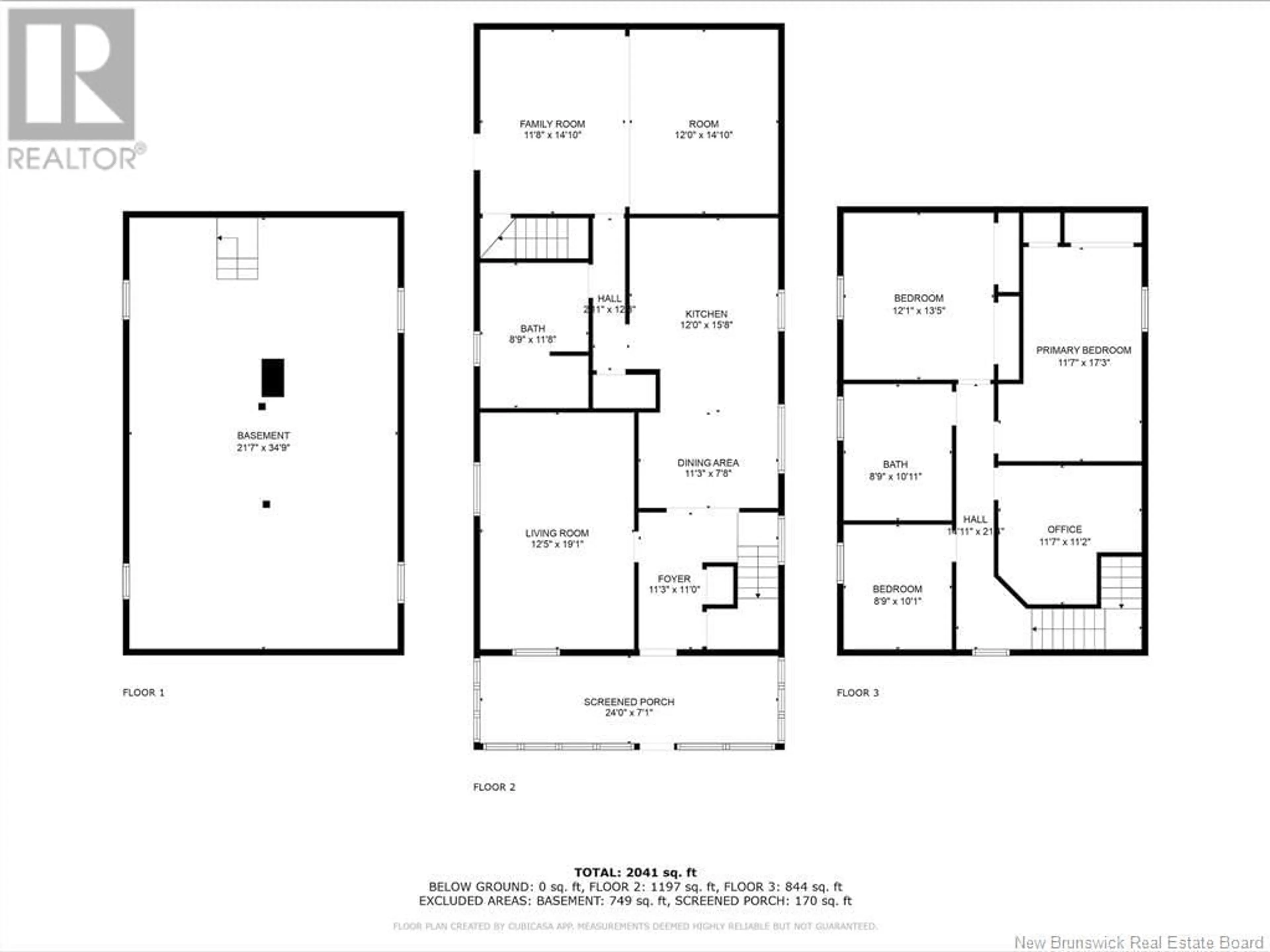 Floor plan for 7 Duncan Street, Tide Head New Brunswick E3N4M3