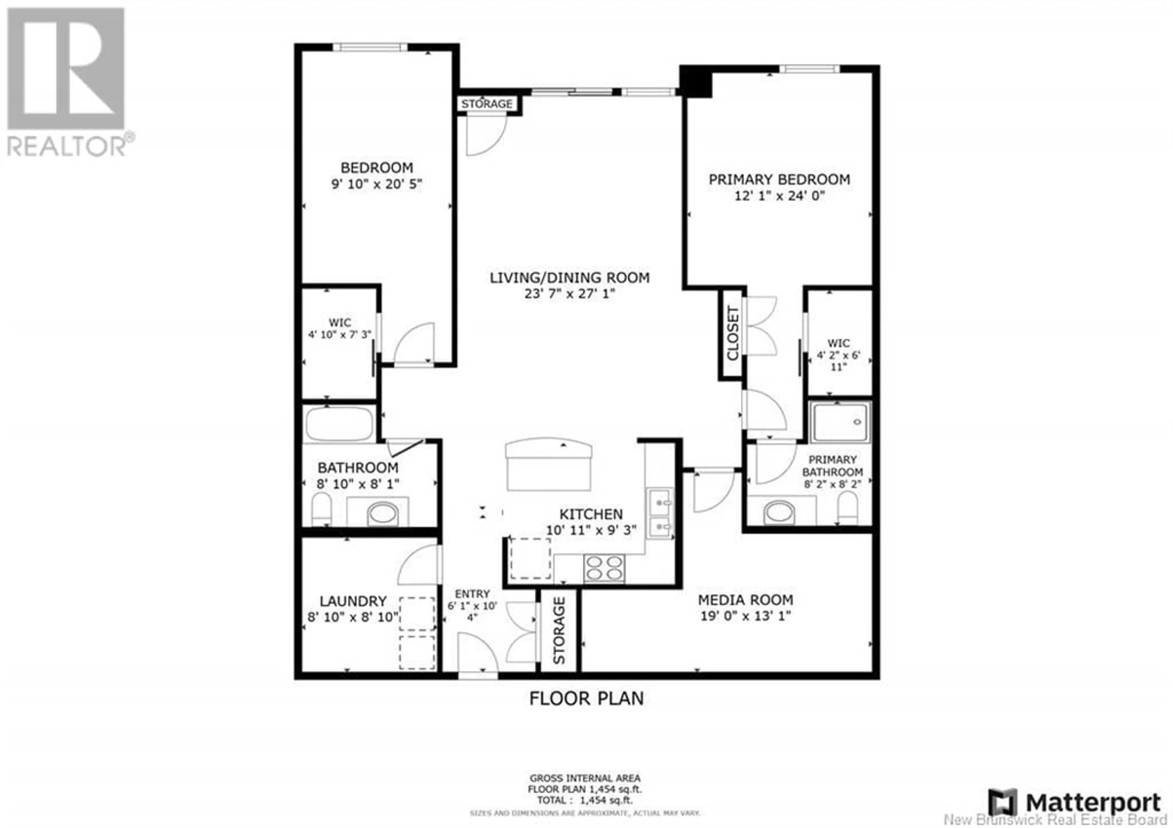 Floor plan for 1 Southview Lane Unit# 203, Fredericton New Brunswick E3A5V3