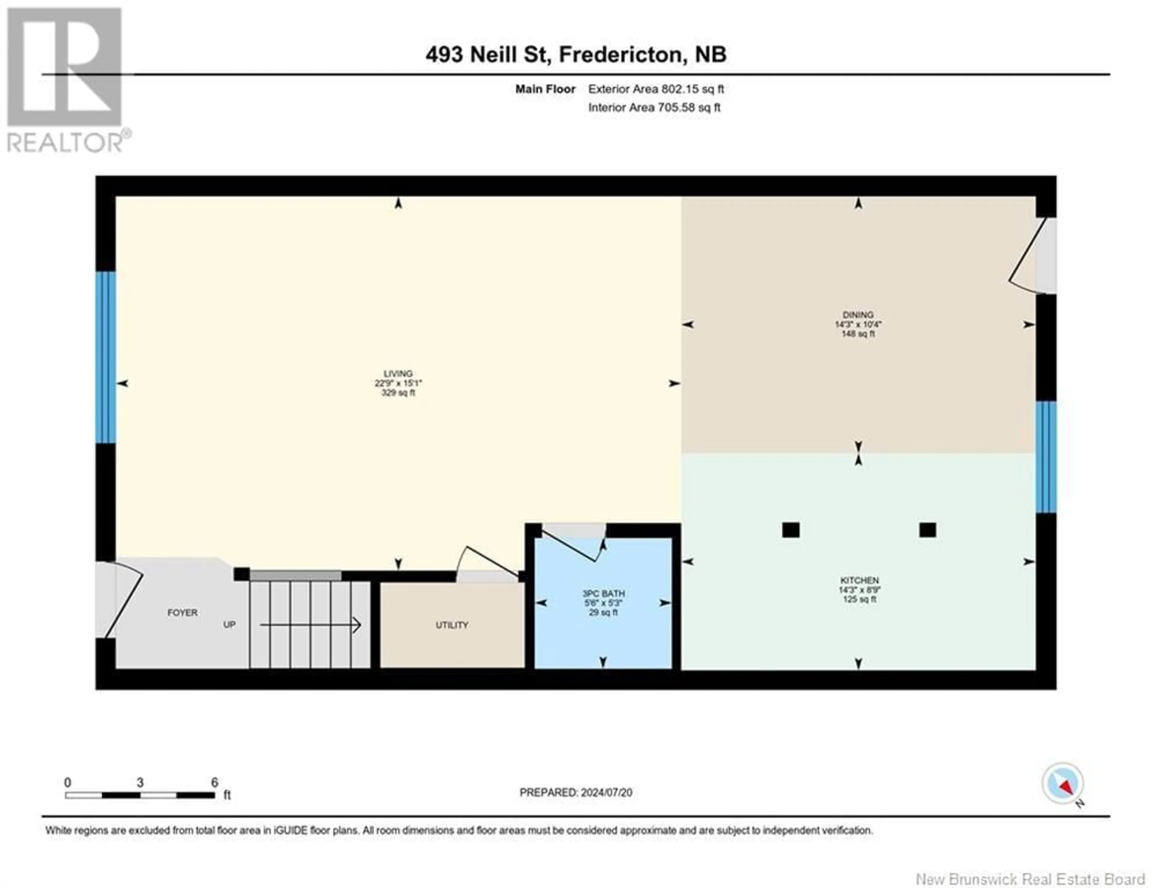 Floor plan for 493 Neill Street, Fredericton New Brunswick E3A5T7