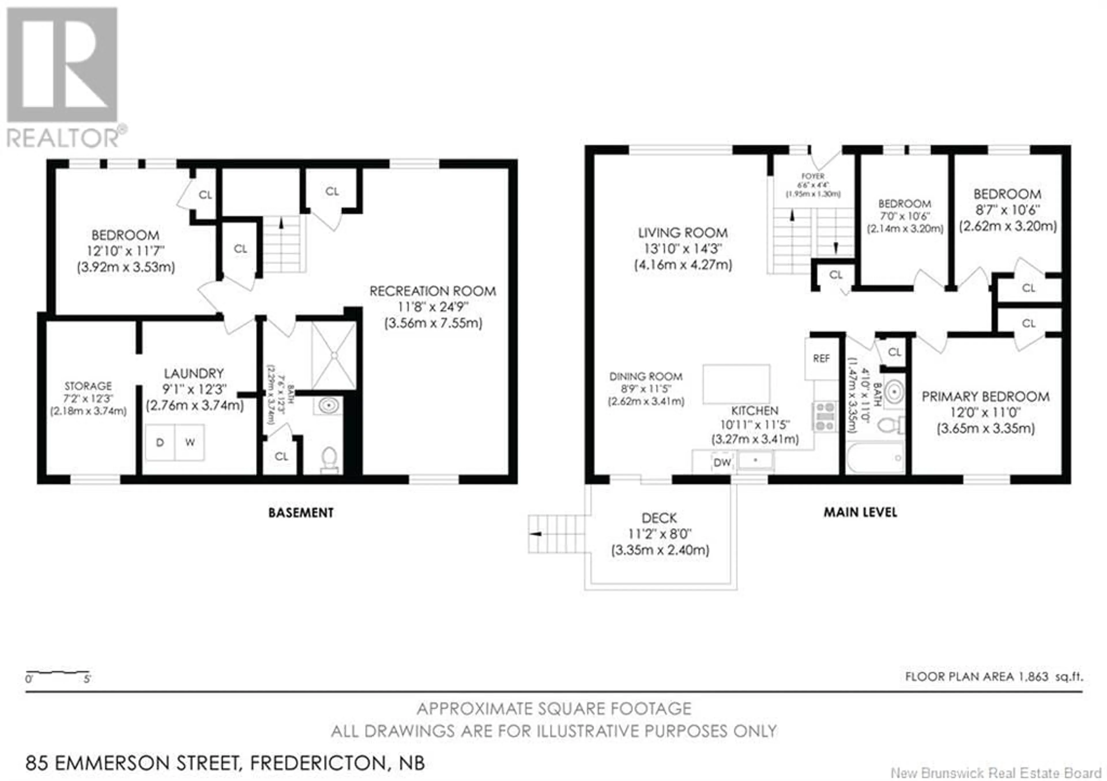 Floor plan for 85 Emmerson Street, Fredericton New Brunswick E3B6A8