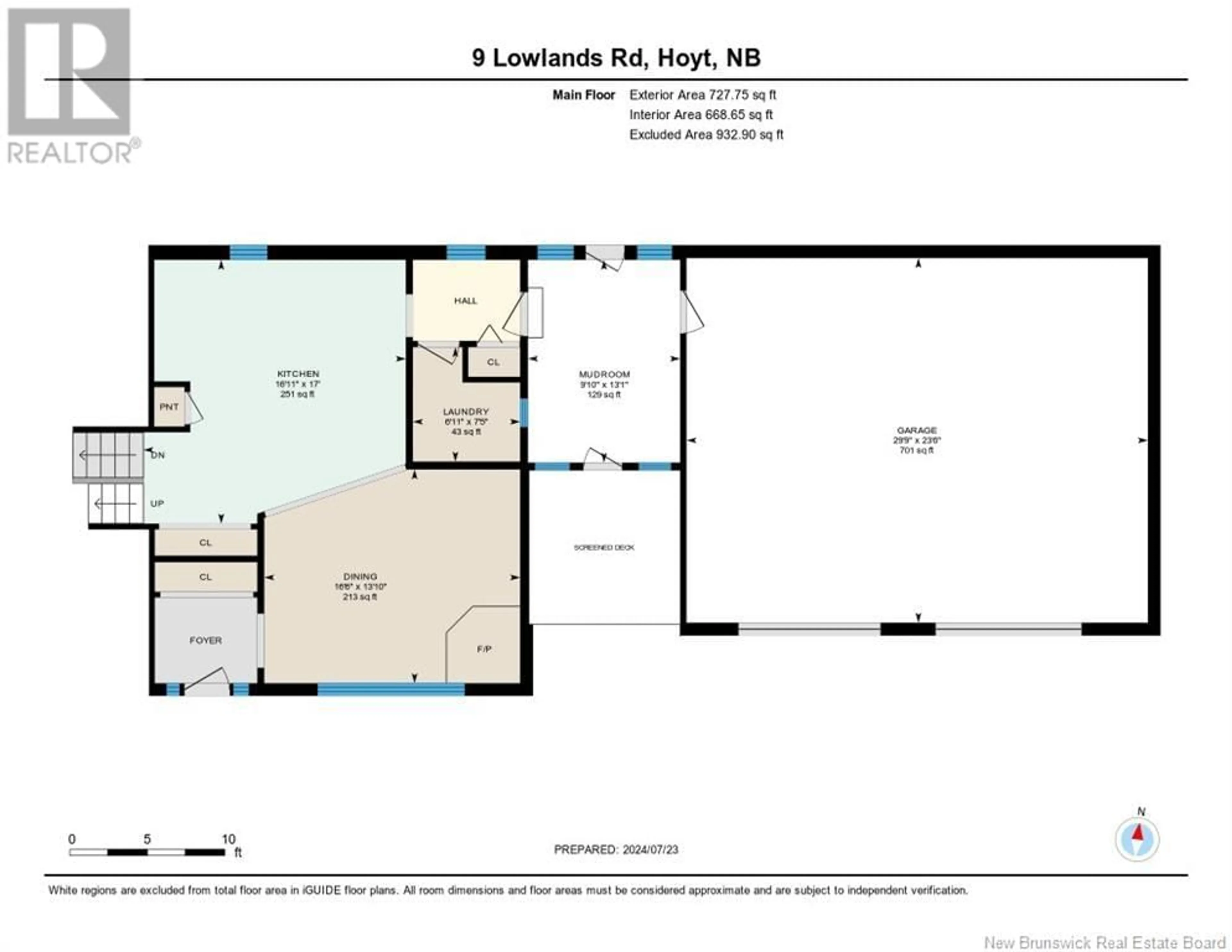 Floor plan for 9 Lowlands Street, Hoyt New Brunswick E5L2J4
