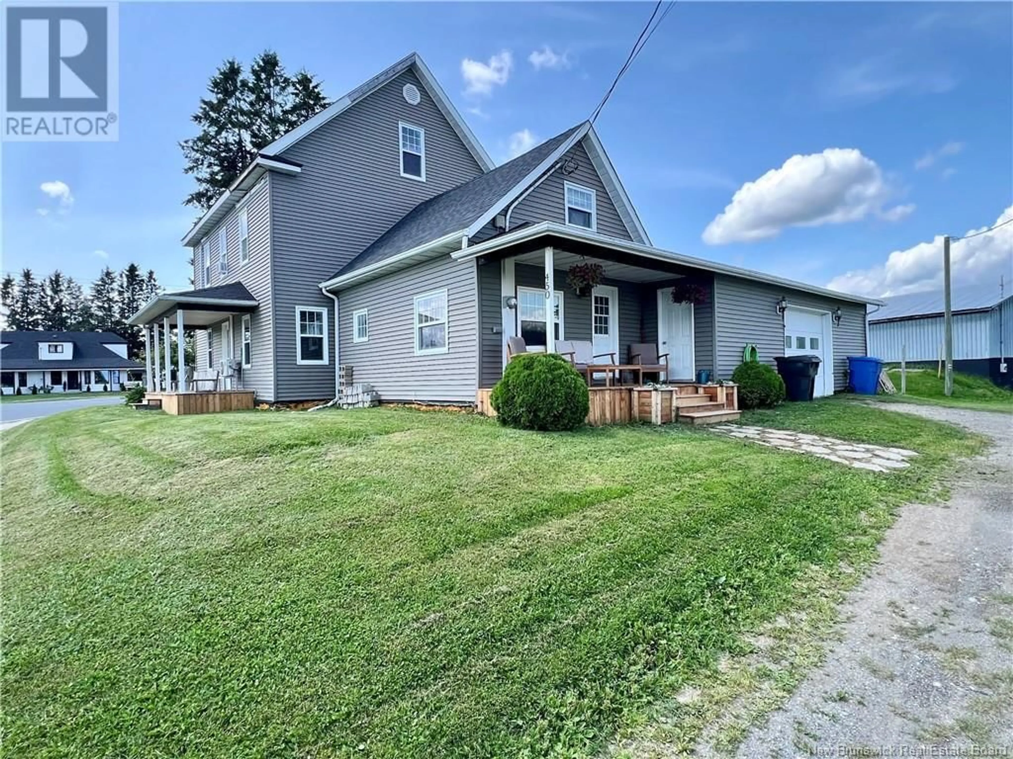 A pic from outside/outdoor area/front of a property/back of a property/a pic from drone, street for 450 DE L'EGLISE ROAD, Saint-André New Brunswick E3Y2Y8