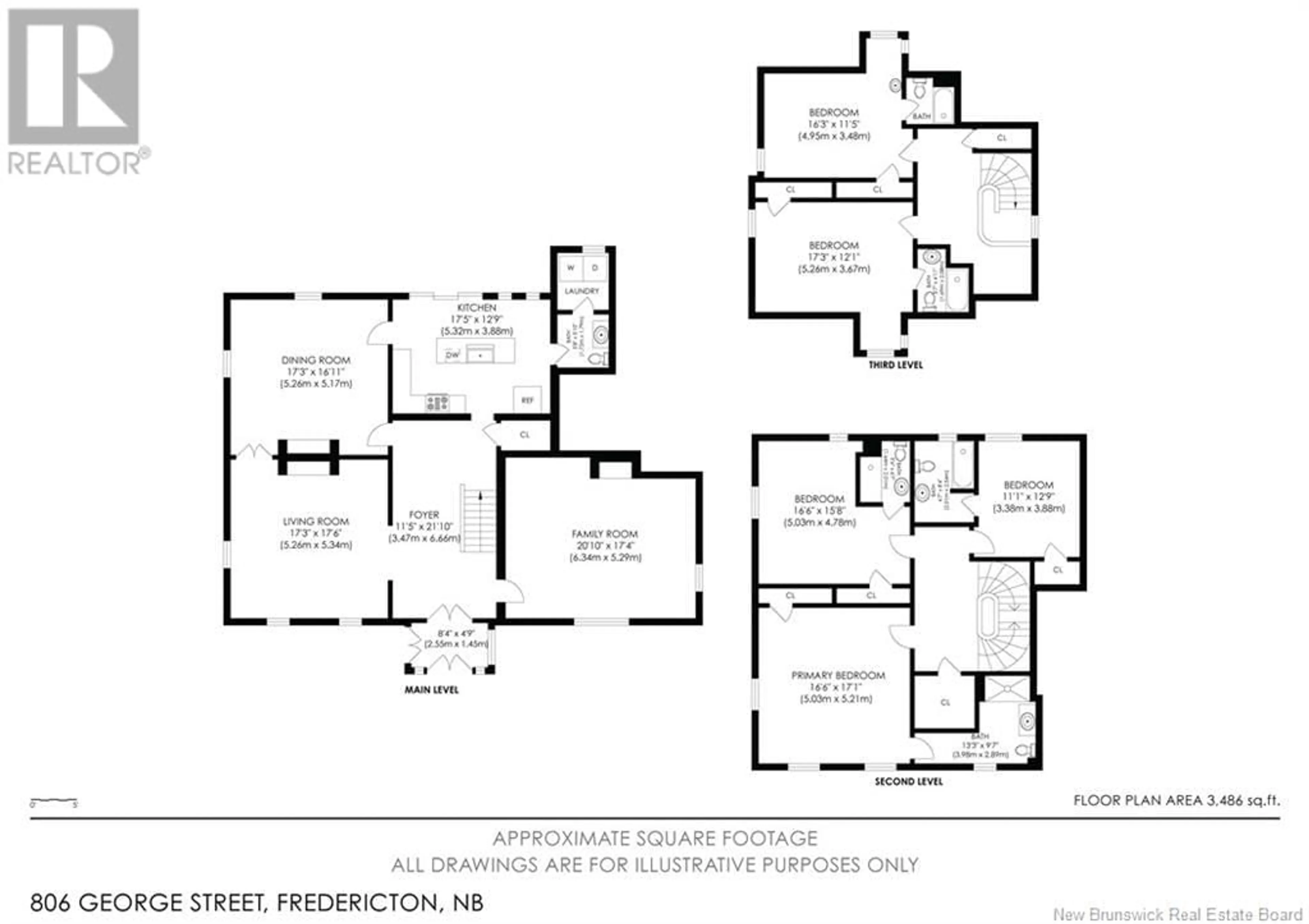 Floor plan for 806 George Street, Fredericton New Brunswick E3B1K7