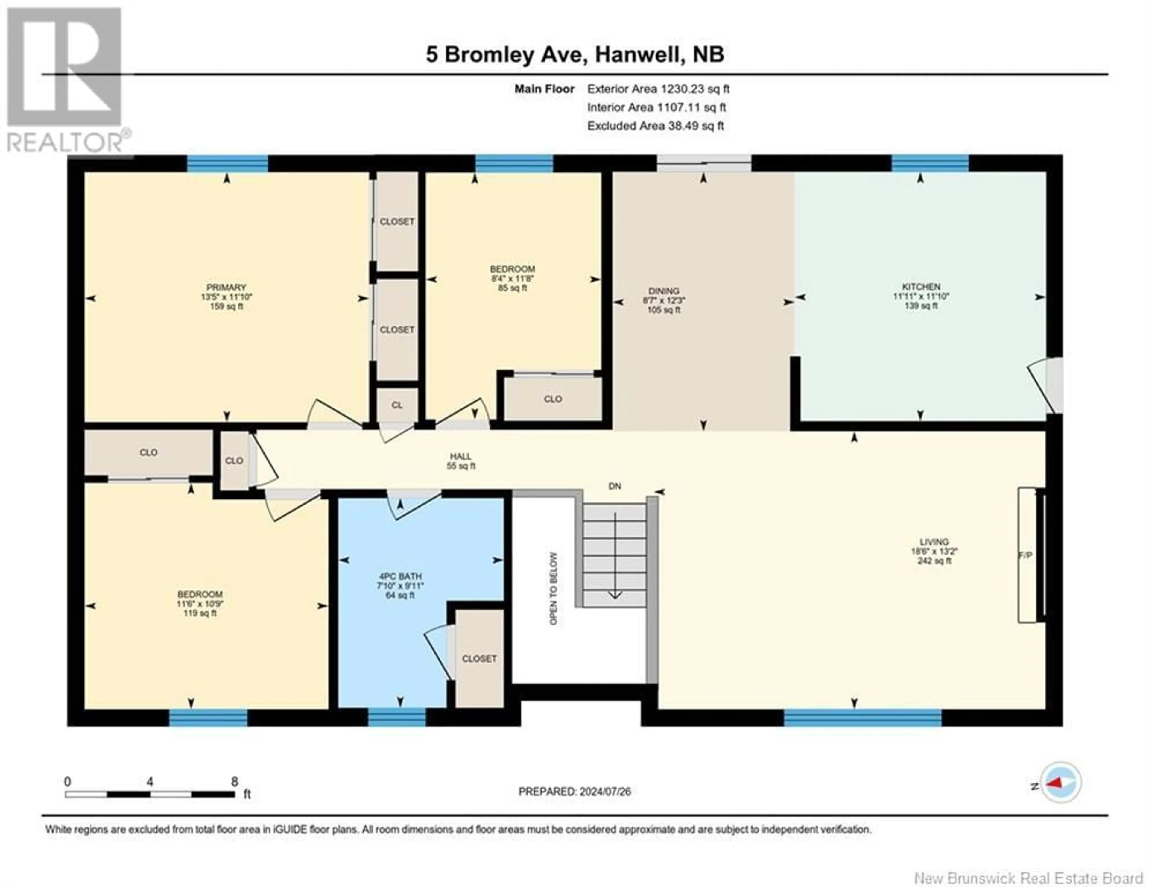 Floor plan for 5 Bromley Avenue, Hanwell New Brunswick E3C1M8