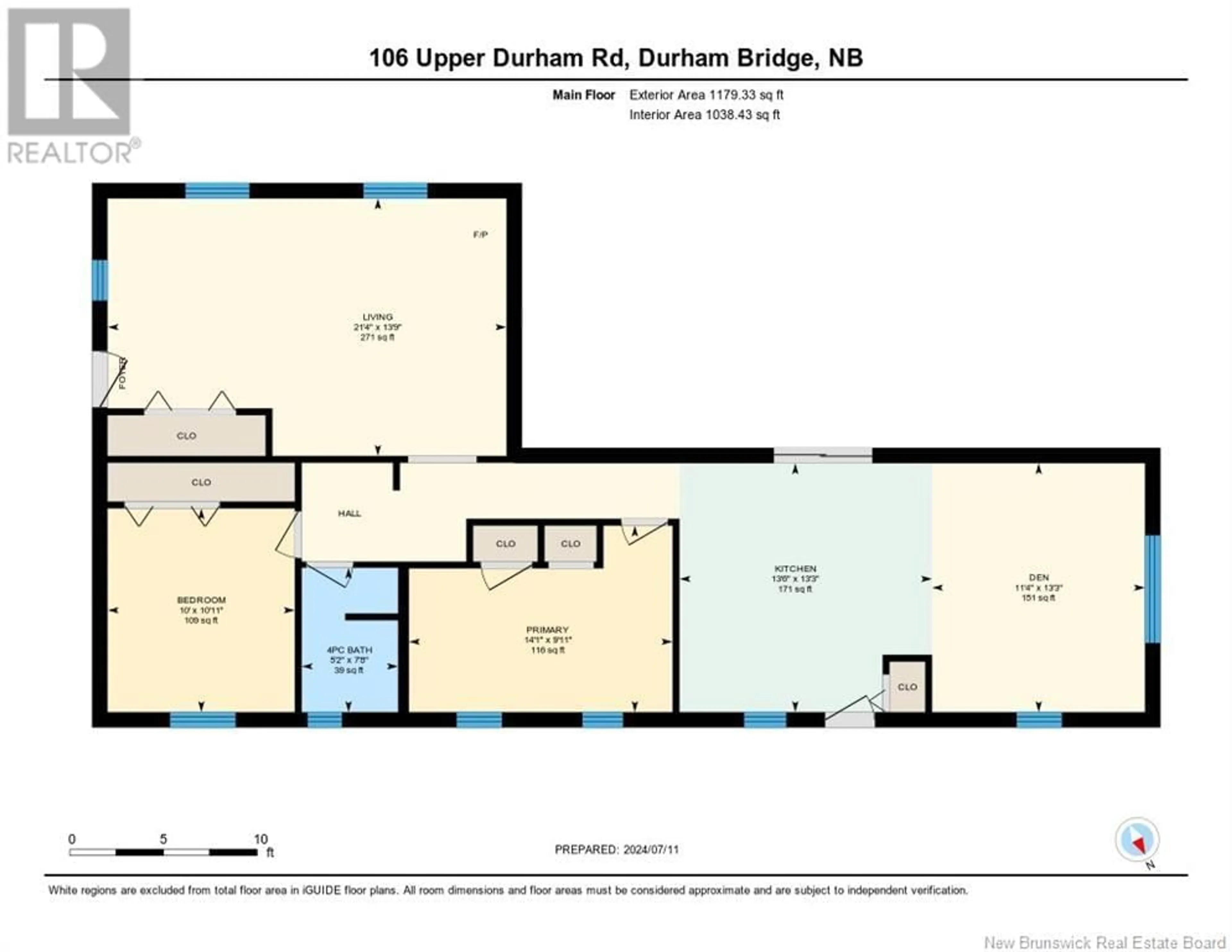 Floor plan for 106 Upper Durham Road, Durham Bridge New Brunswick E6C1C5