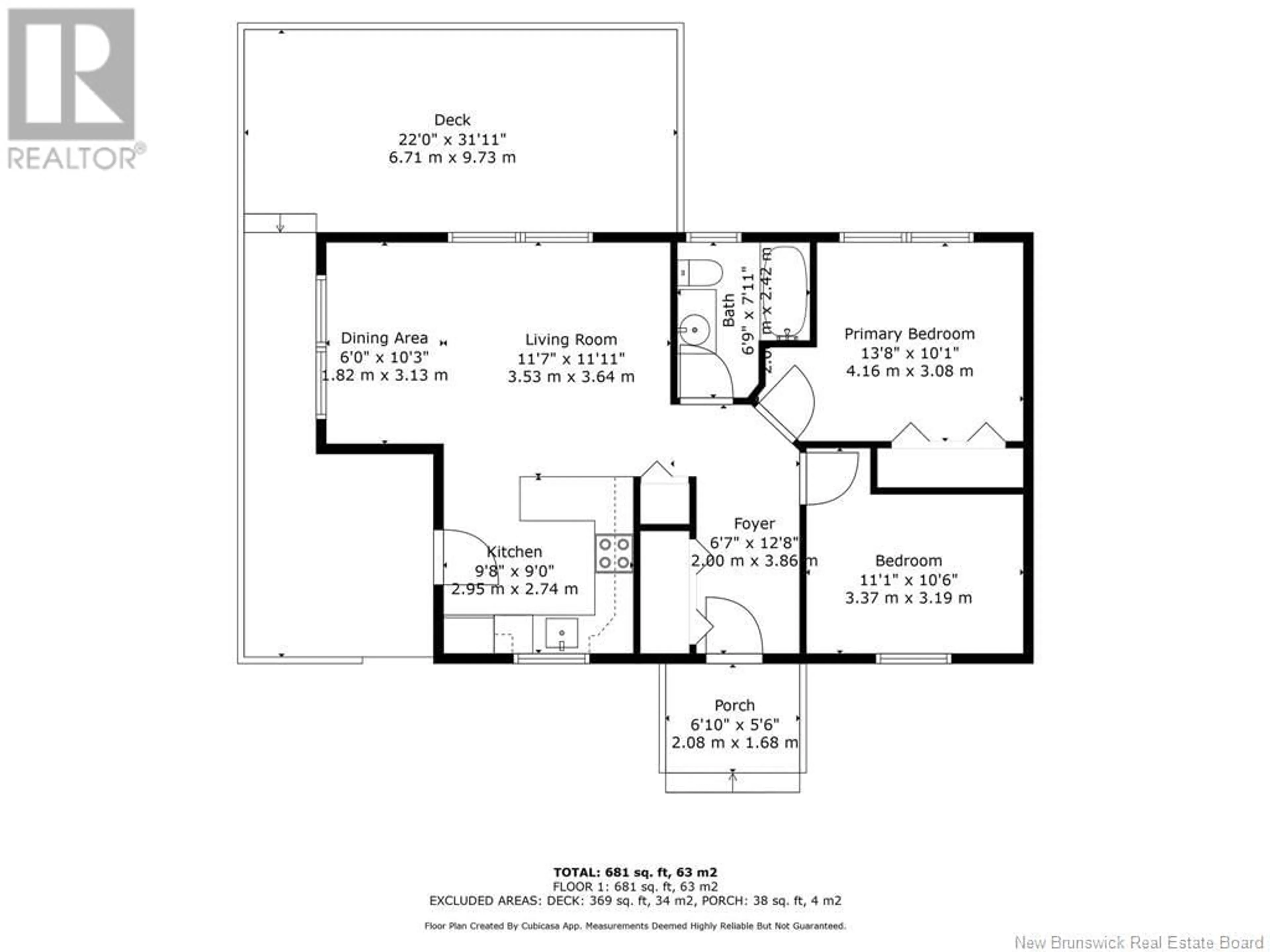 Floor plan for 966 Route 710, Codys New Brunswick E4C0A2