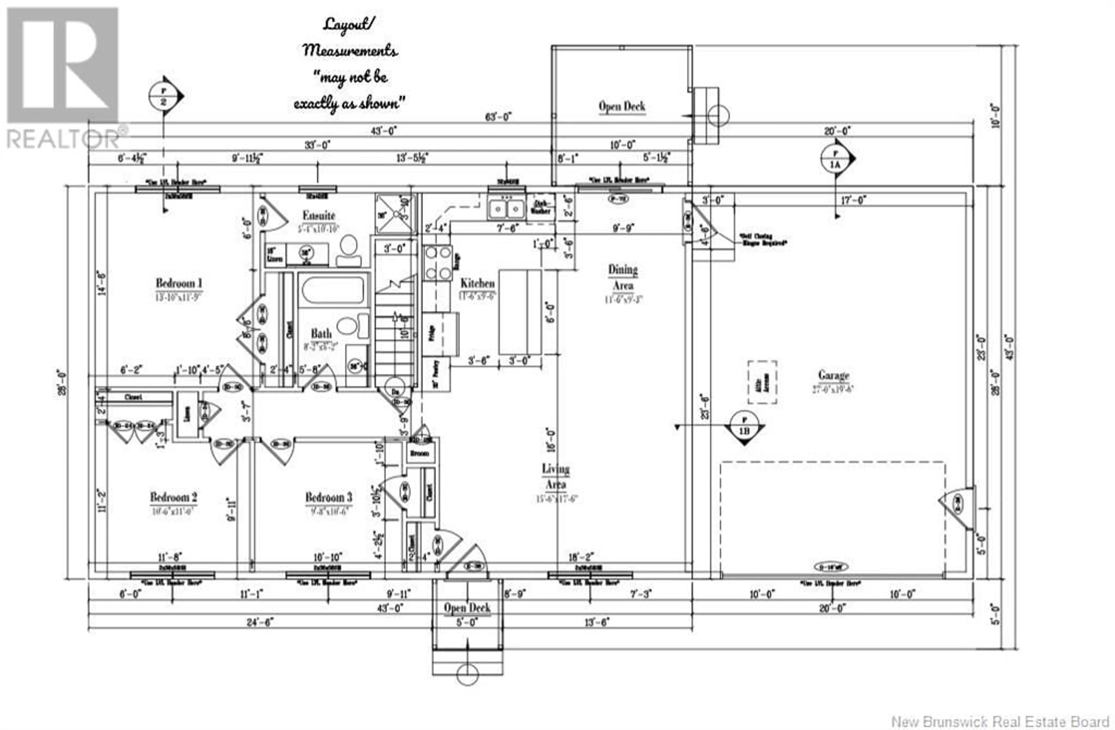 Floor plan for HOUSE AND LOT 2017-12 A and J Crescent, Killarney Road New Brunswick E3G9E2