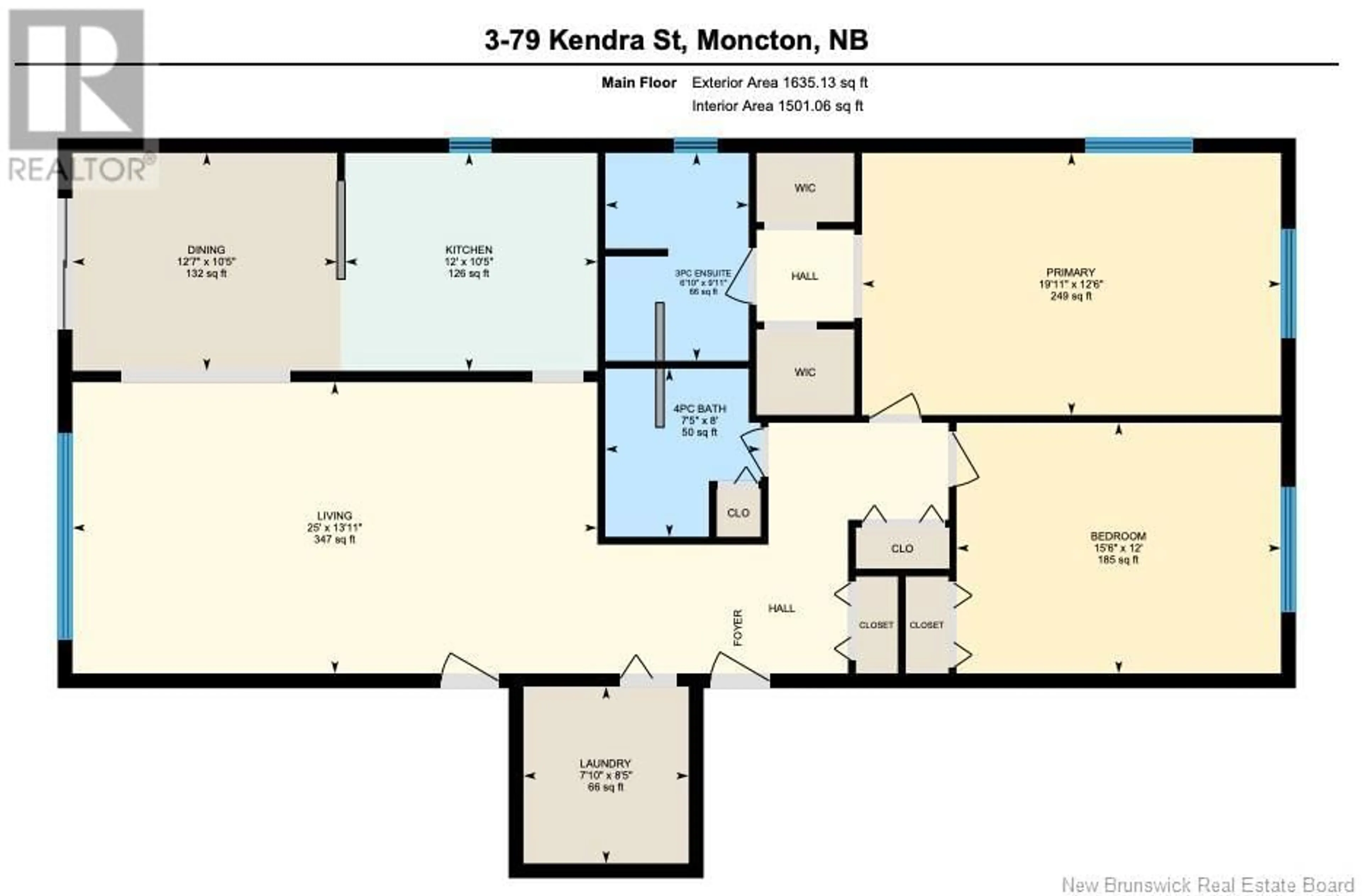 Floor plan for 79 Kendra Street Unit# 3, Moncton New Brunswick E1C8V8