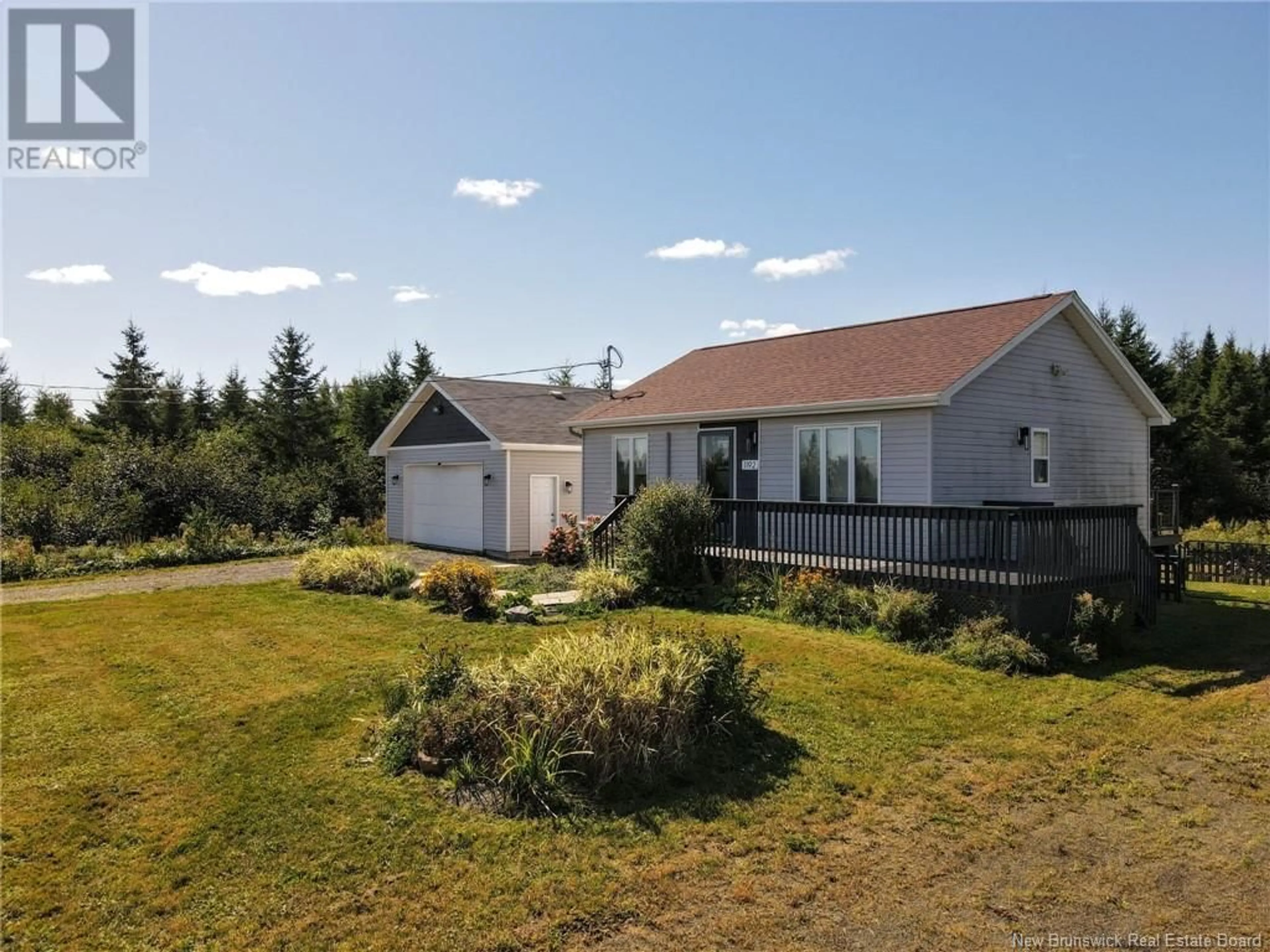 Frontside or backside of a home, the fenced backyard for 1192 Falconer Road, MacDougall Settlement New Brunswick E1H3G6