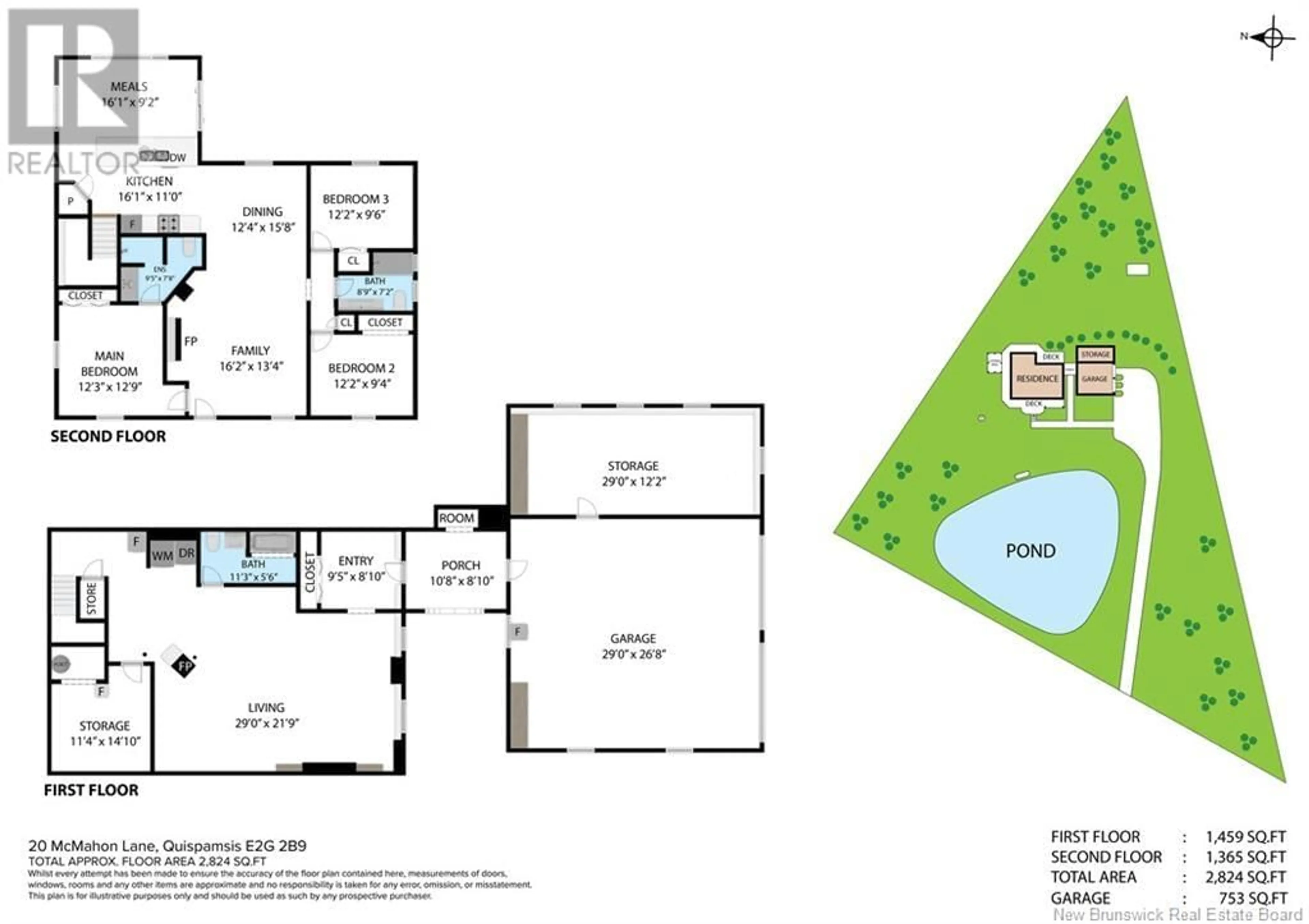 Floor plan for 20 McMahon Lane, Quispamsis New Brunswick E2G2B9