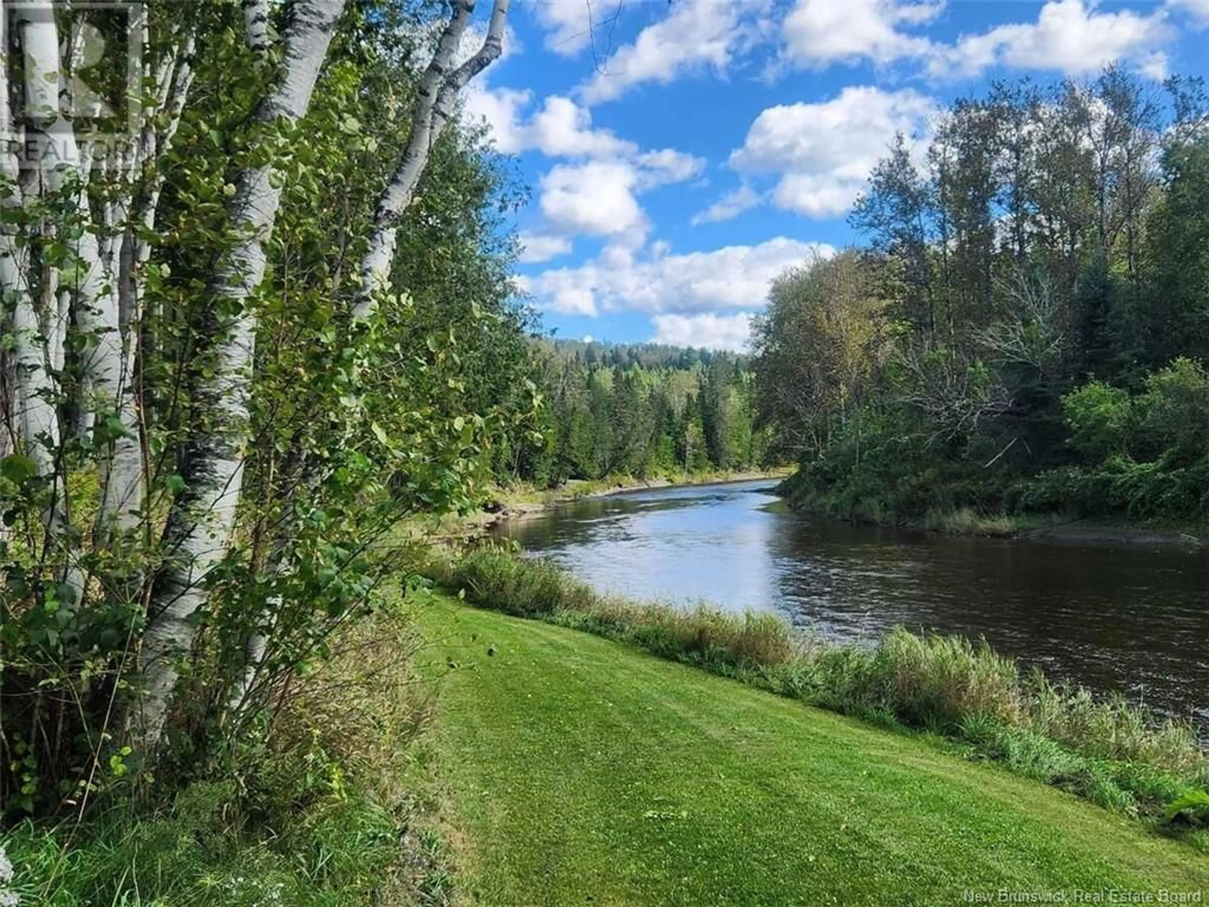 A pic from outside/outdoor area/front of a property/back of a property/a pic from drone, water/lake/river/ocean view for 326 CHEM DE LA GRANDE RIVIERE, Saint-Léonard New Brunswick E7E2K5
