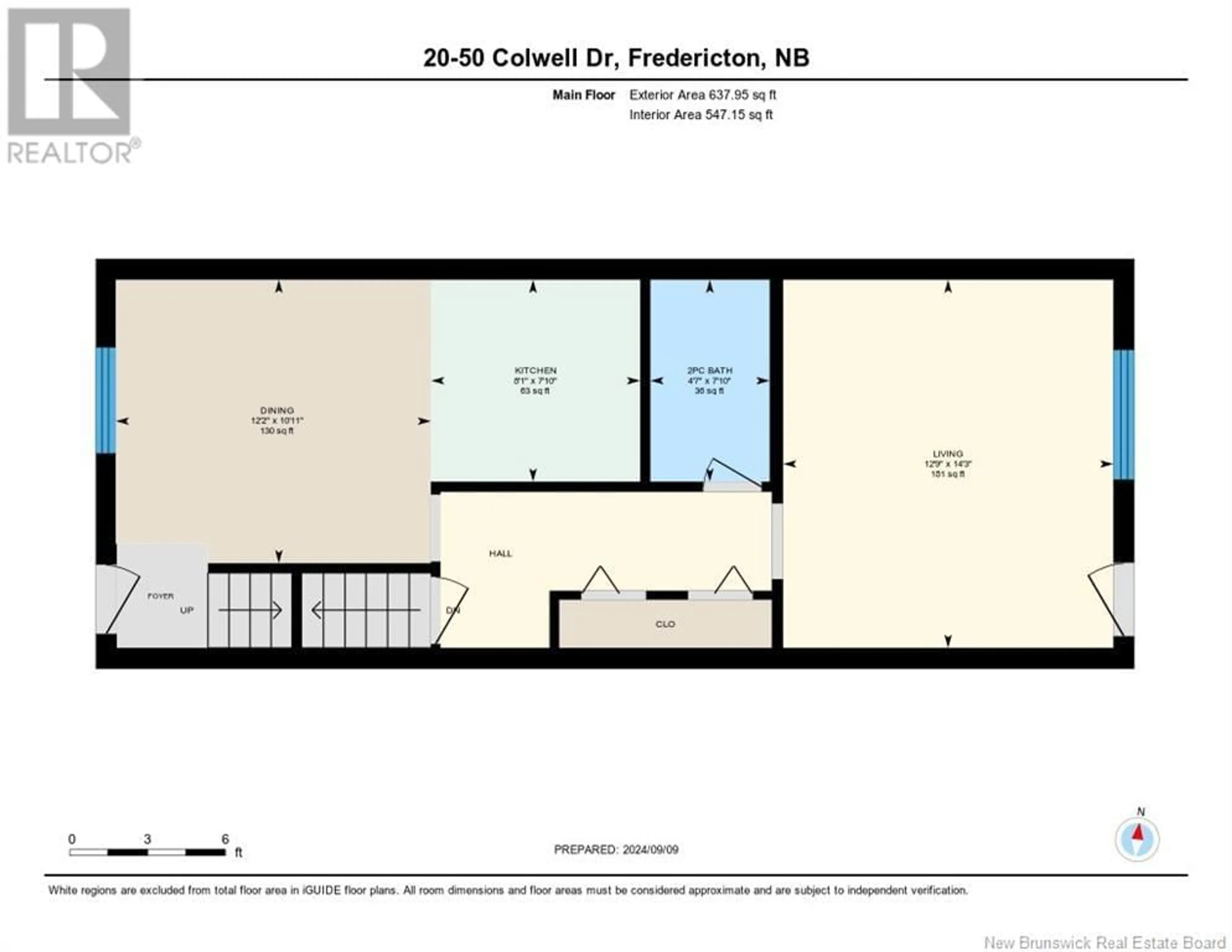 Floor plan for 20-50 Colwell Drive, Fredericton New Brunswick E3A6R3