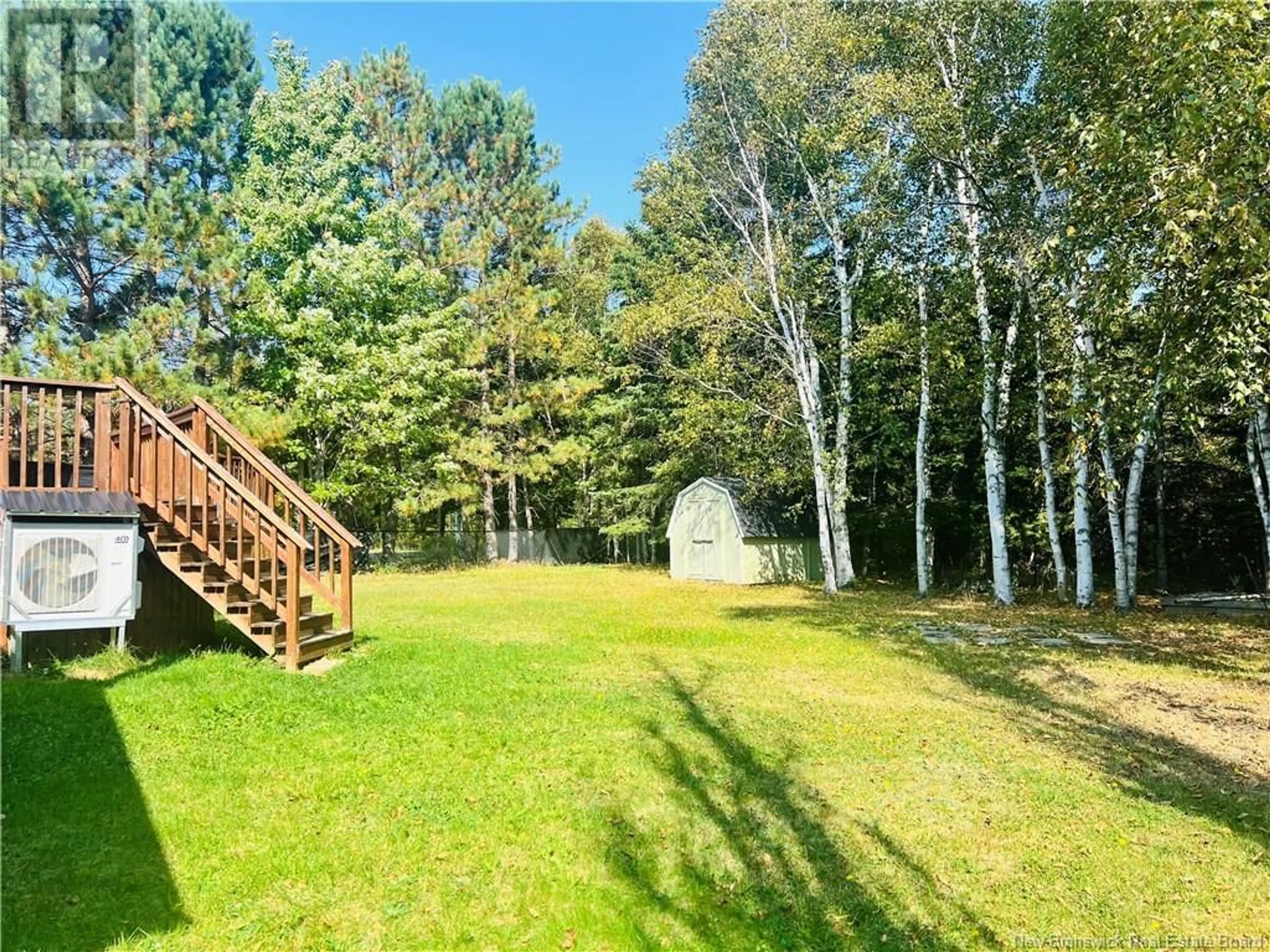 Patio, the fenced backyard for 296 Hutchison Drive, Miramichi New Brunswick E1V6C6