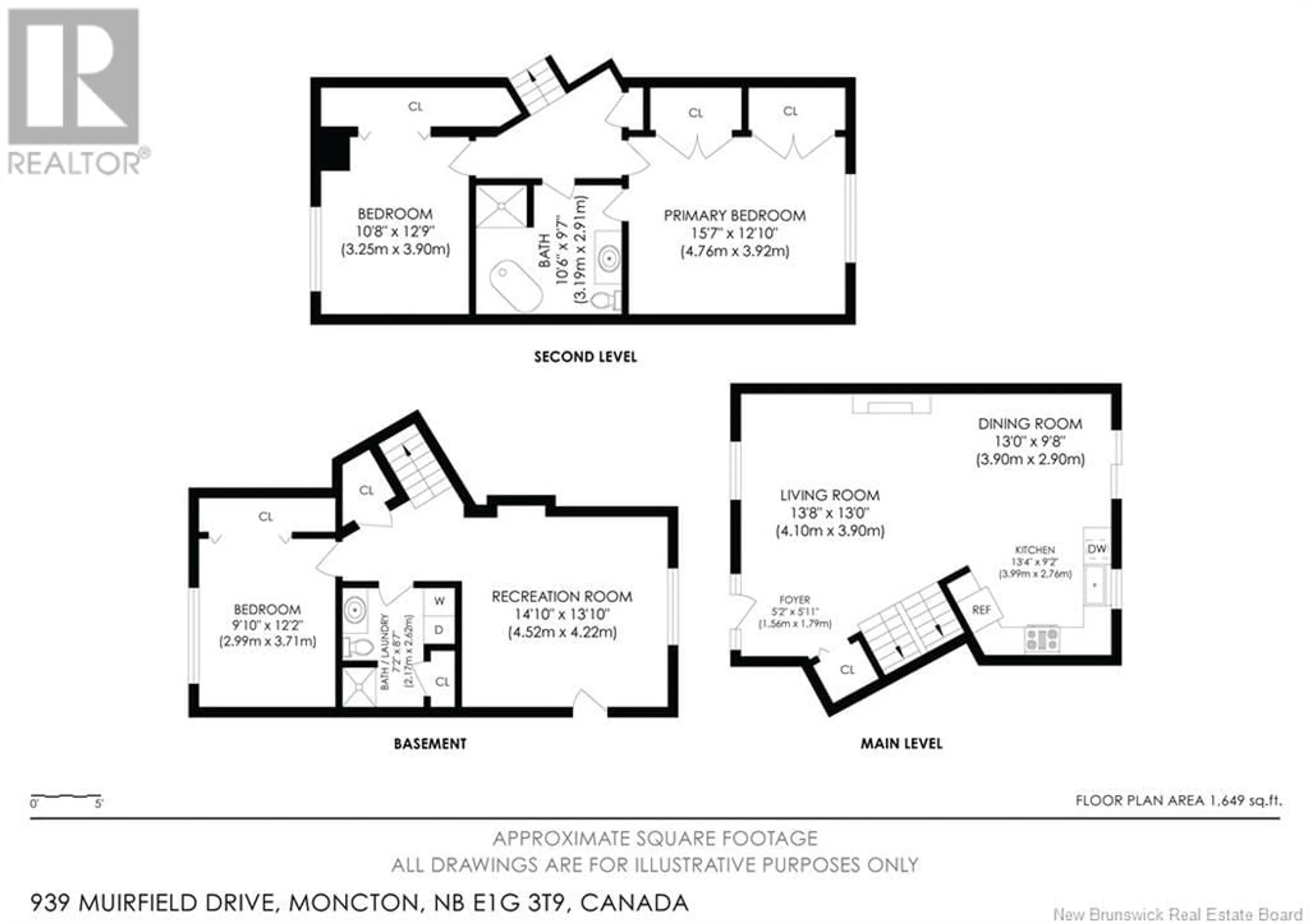 Floor plan for 939 Muirfield Drive, Moncton New Brunswick E1G3T9