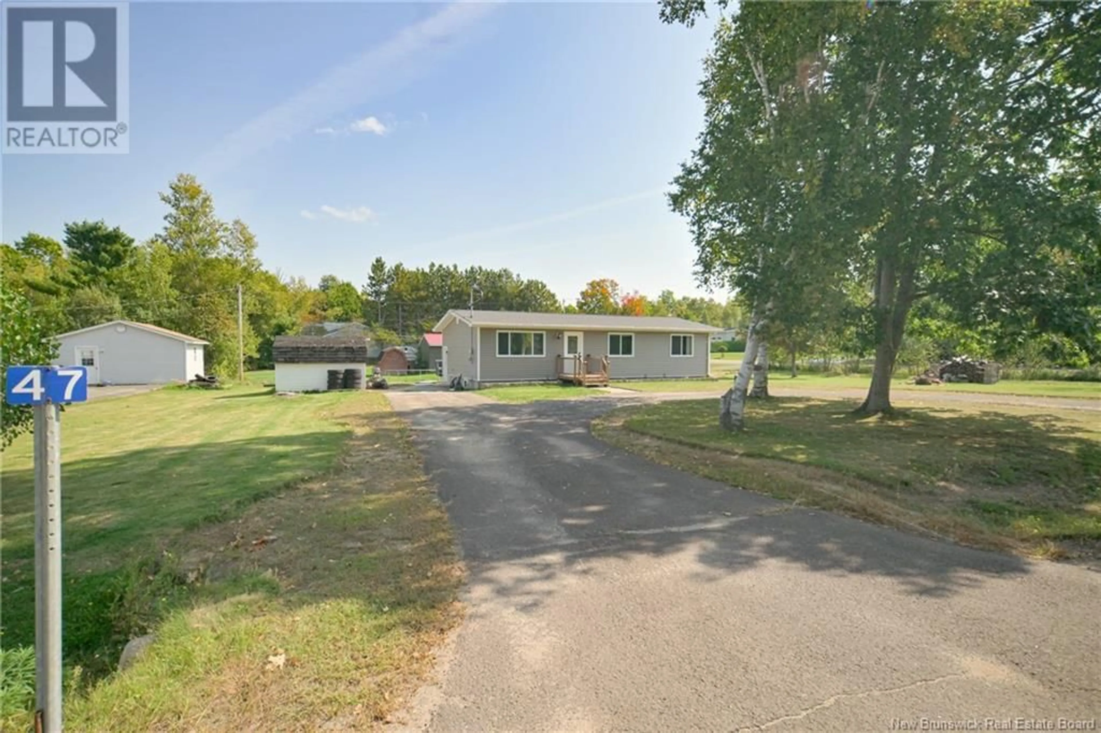 Frontside or backside of a home, the street view for 47 Morehouse Road, Haneytown New Brunswick E2V3R7