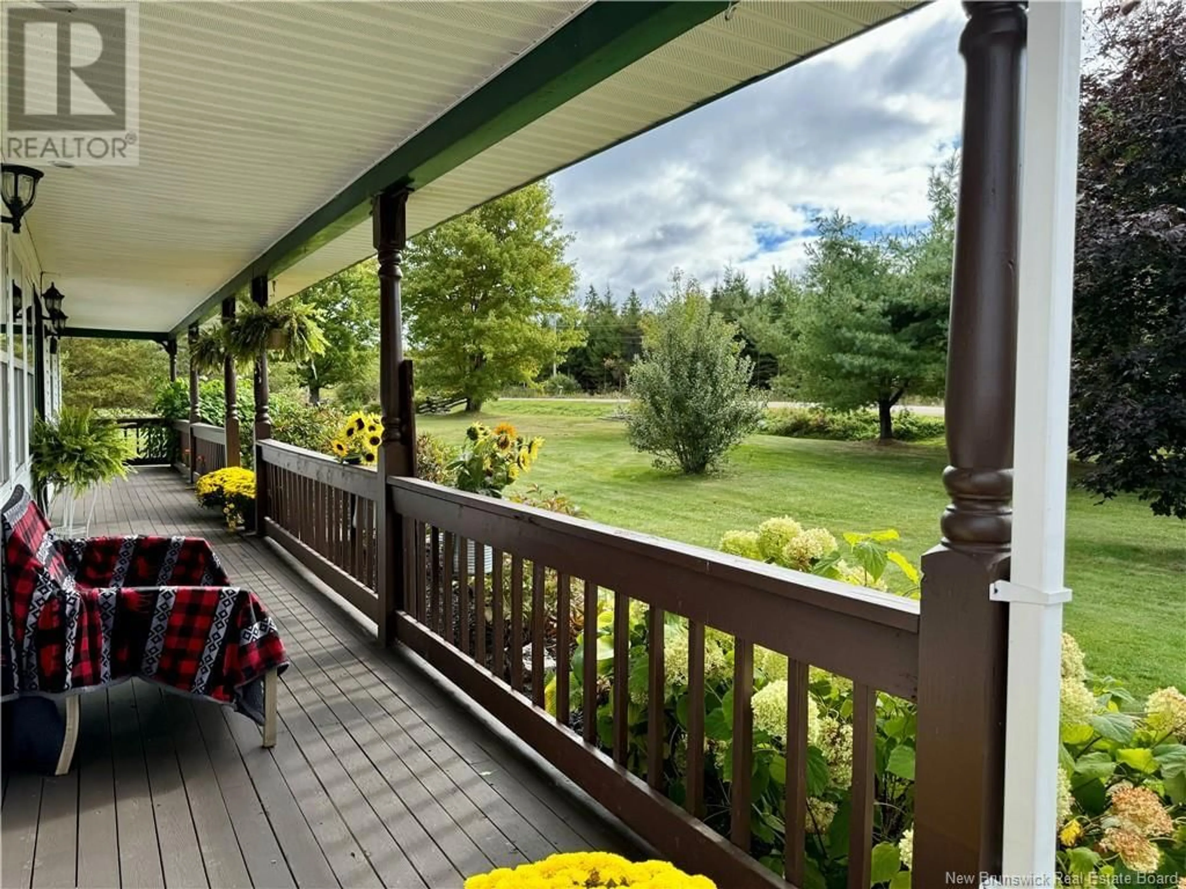 Patio, the fenced backyard for 260 Salem Road, Havelock New Brunswick E4Z5R7