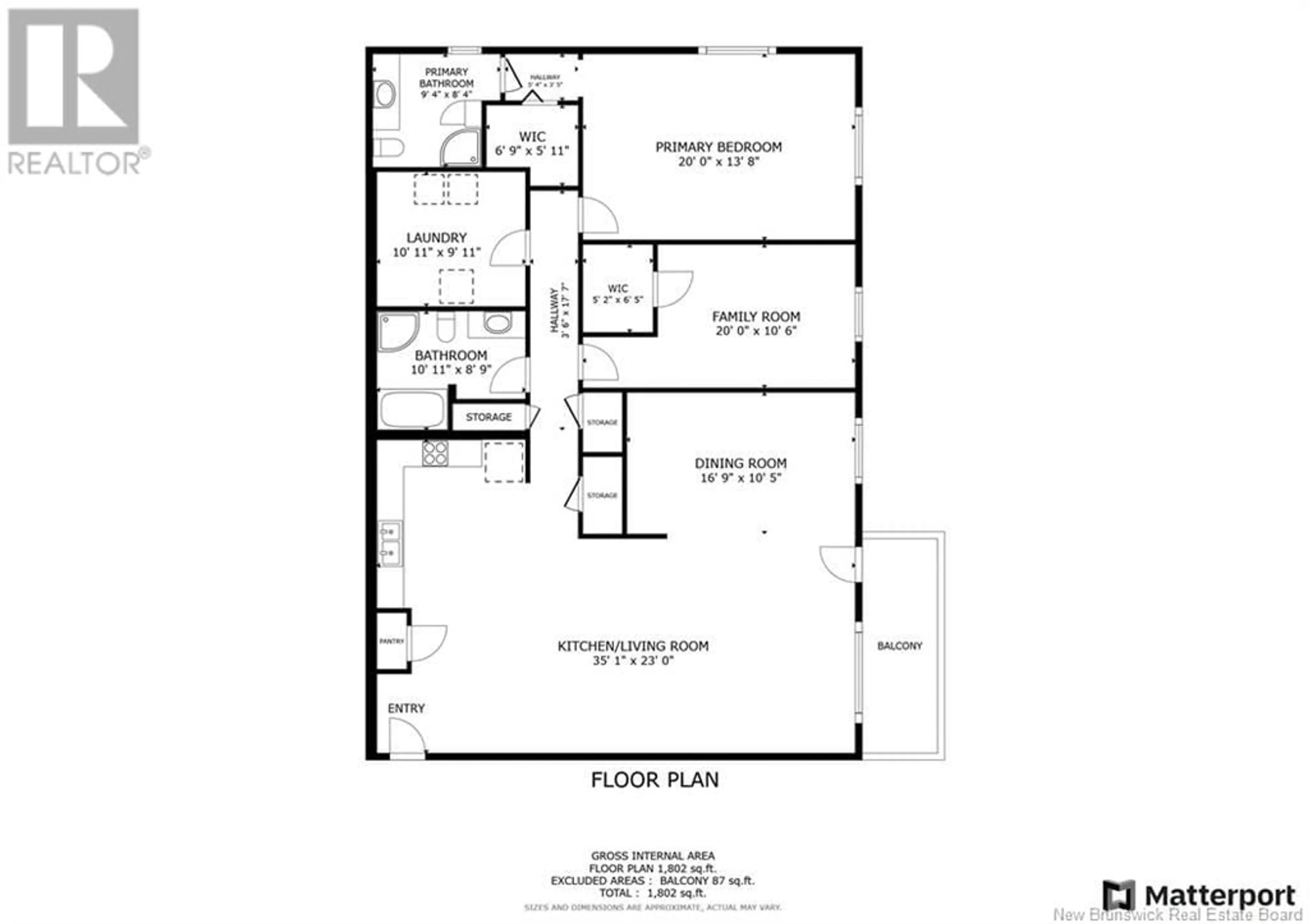 Floor plan for 99 Valcour Drive Unit# 215, Fredericton New Brunswick E3C0J2