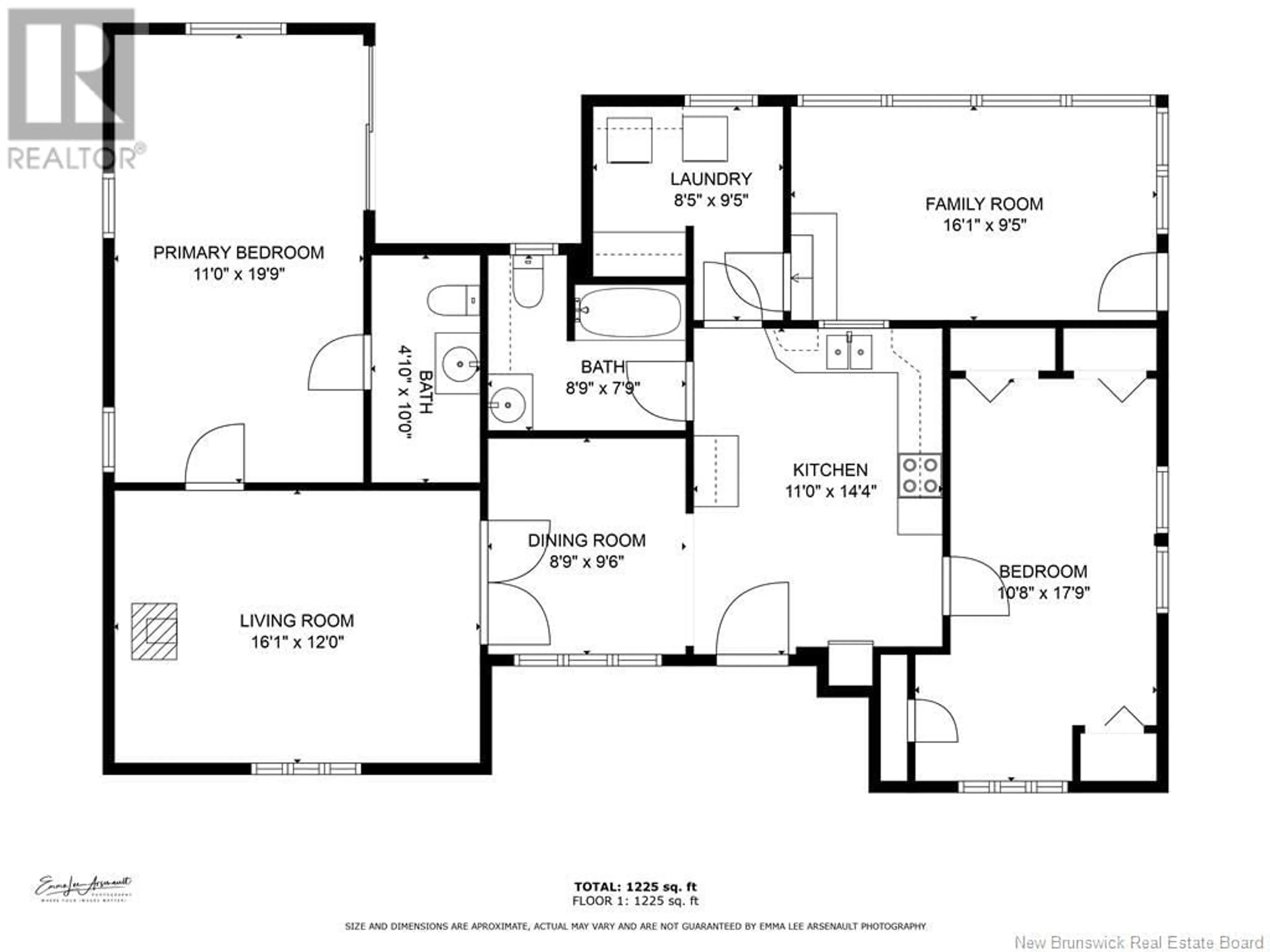 Floor plan for 340 West Collette, Collette New Brunswick E4Y1K1