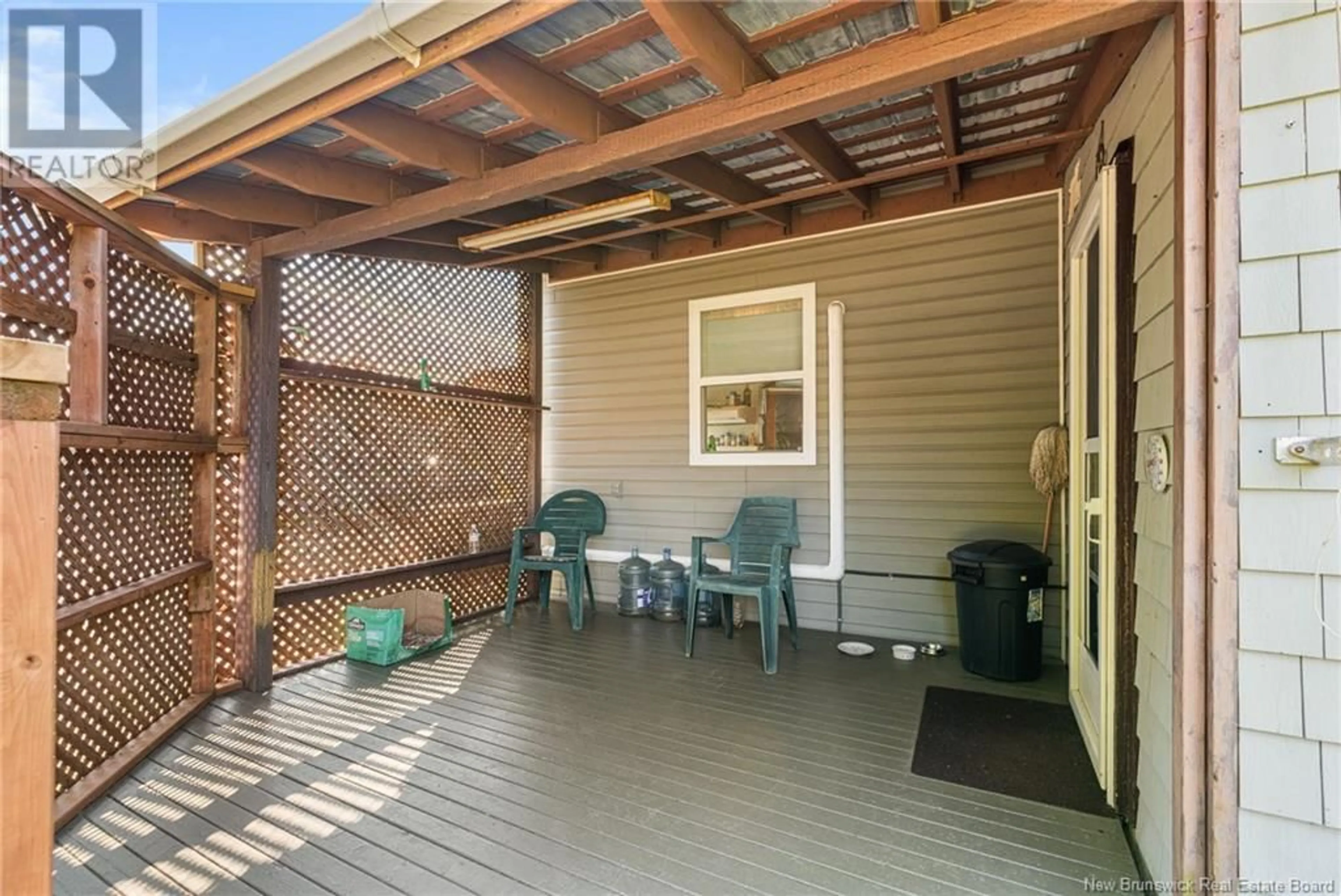 Patio, the fenced backyard for 4 Sheddon Street, Richibucto New Brunswick E4W4J4