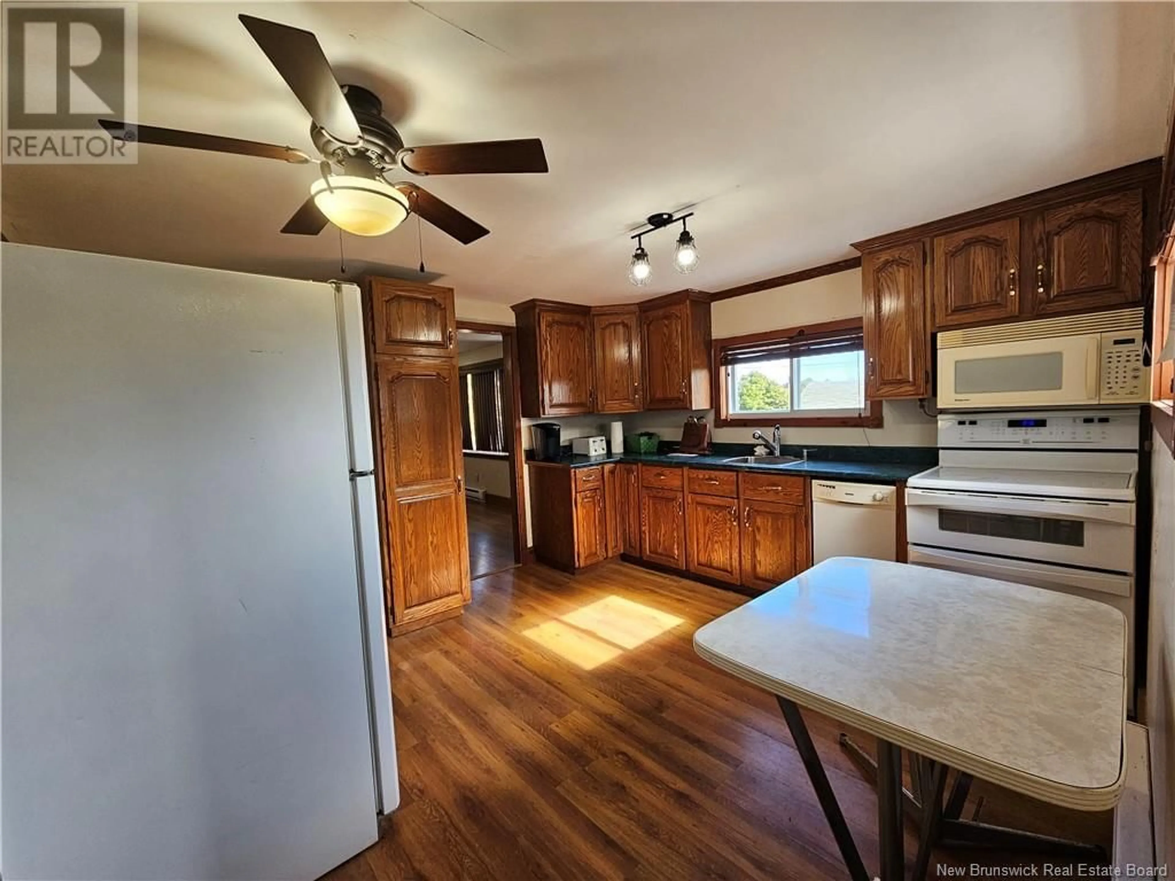 Standard kitchen, wood floors, cottage for 12 Hartford Road, Leonardville New Brunswick E5V1K9