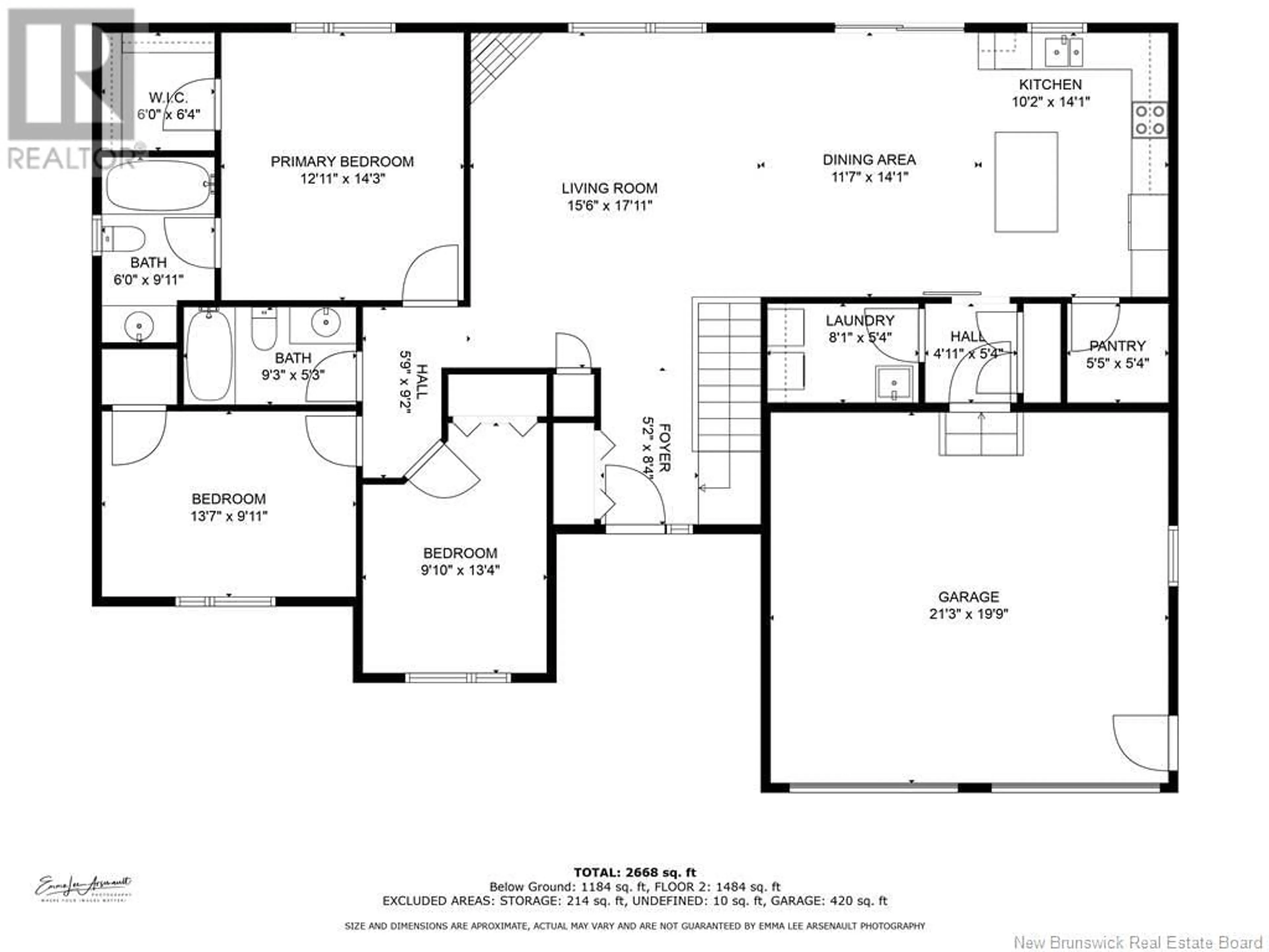 Floor plan for 56 Samson Street, Moncton New Brunswick E1G0Z4