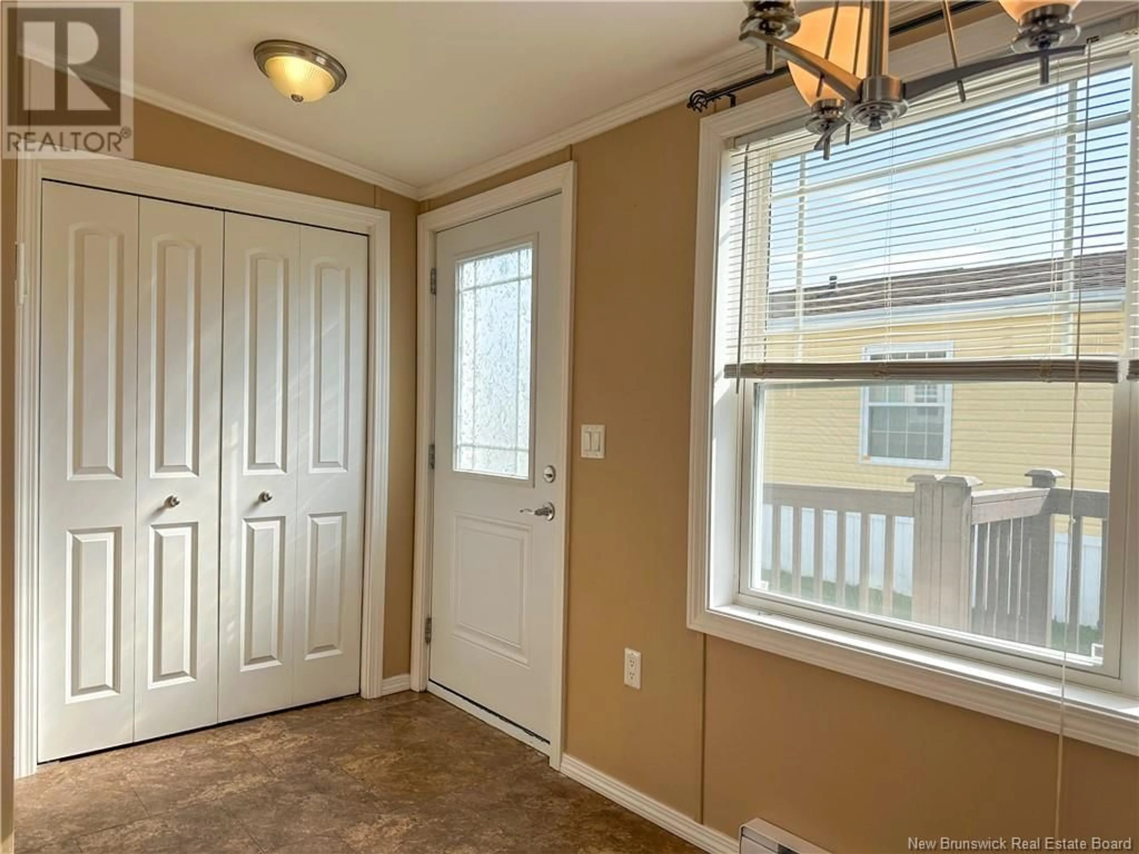 Indoor entryway, wood floors for 14 Ivory Court, Woodstock New Brunswick E7M0G5