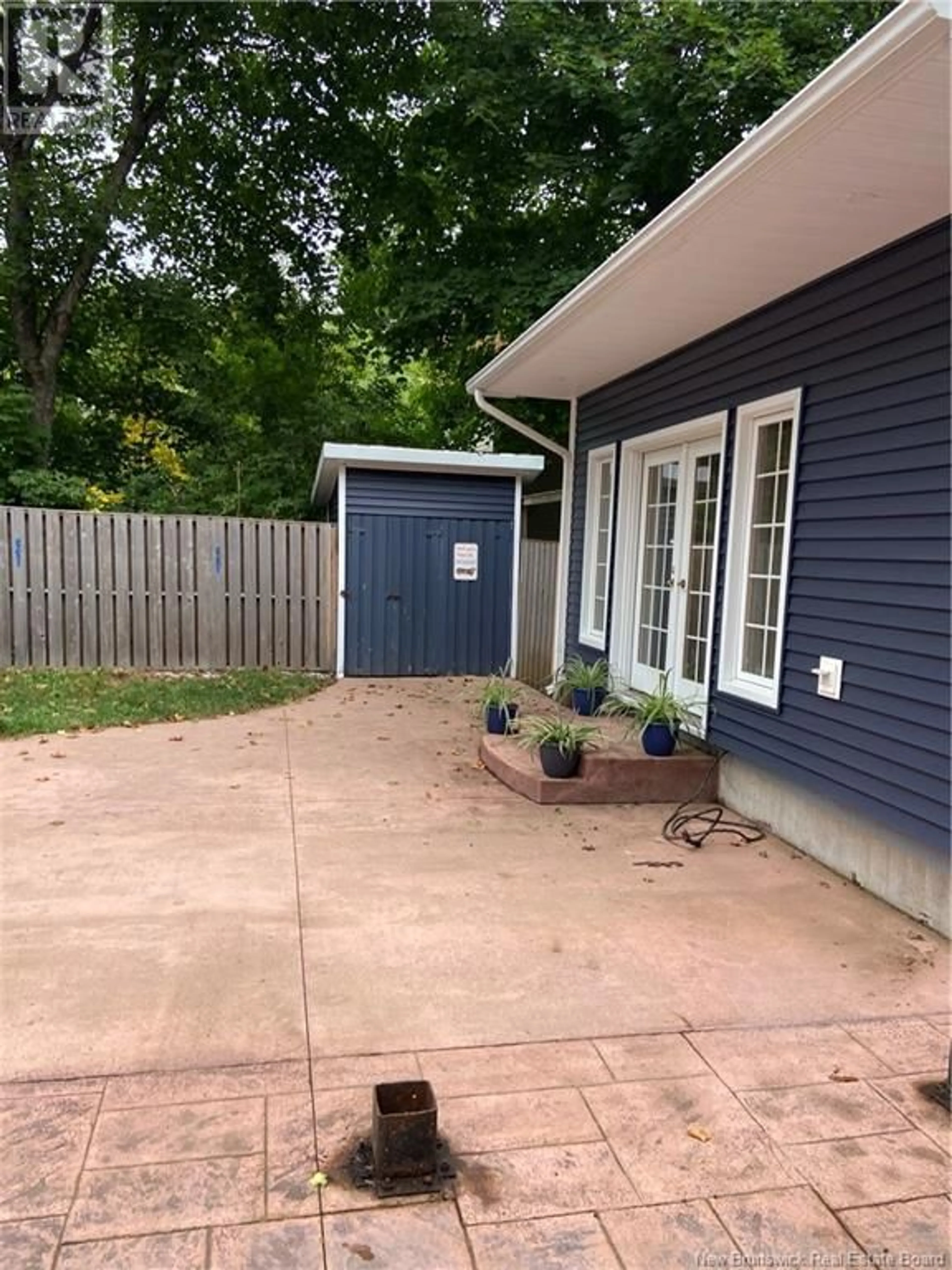 Patio, the fenced backyard for 43 Gordon Street, Sussex New Brunswick E4E1Z3