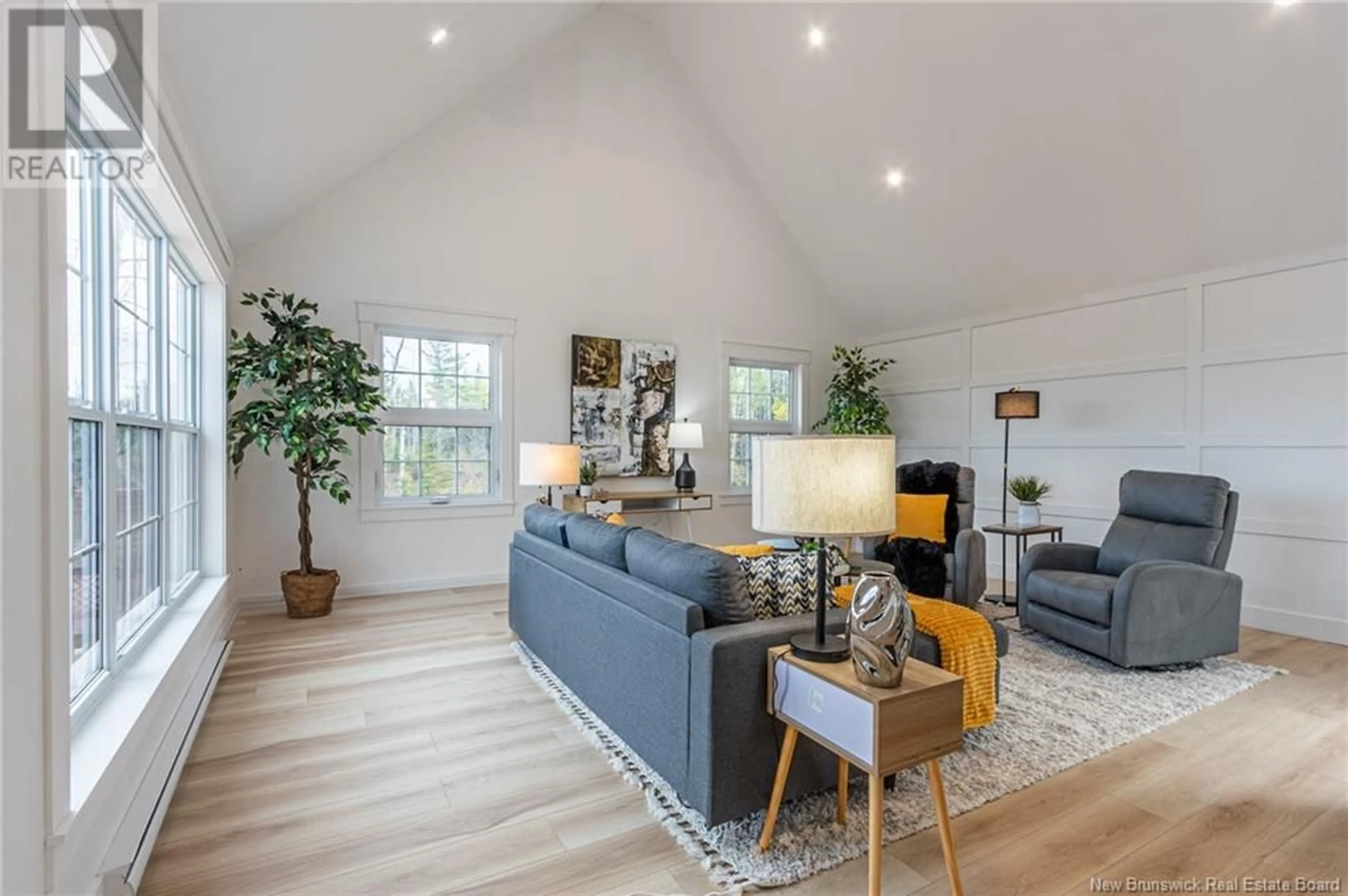 Living room with furniture, wood/laminate floor for 51 JUSTIN LANE, Pokemouche New Brunswick E8P0E2