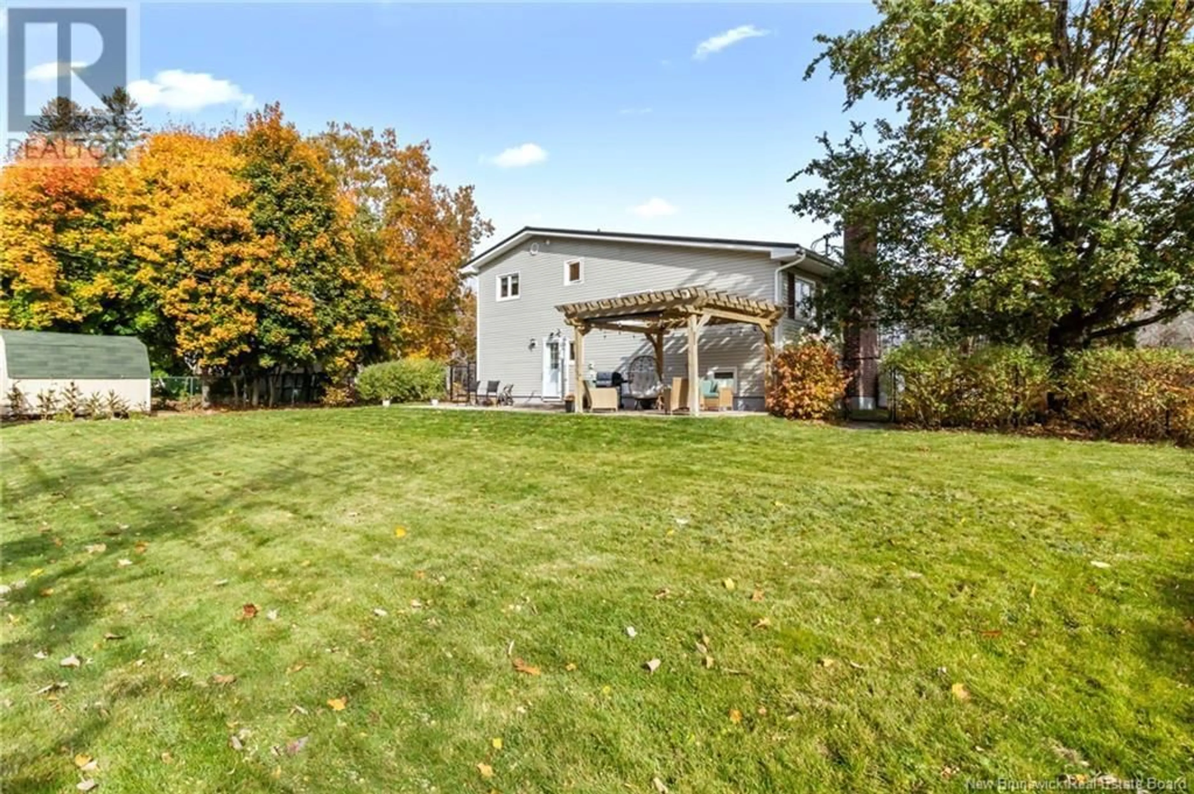 Patio, the fenced backyard for 42 Llangollen Road, Moncton New Brunswick E1E3W5