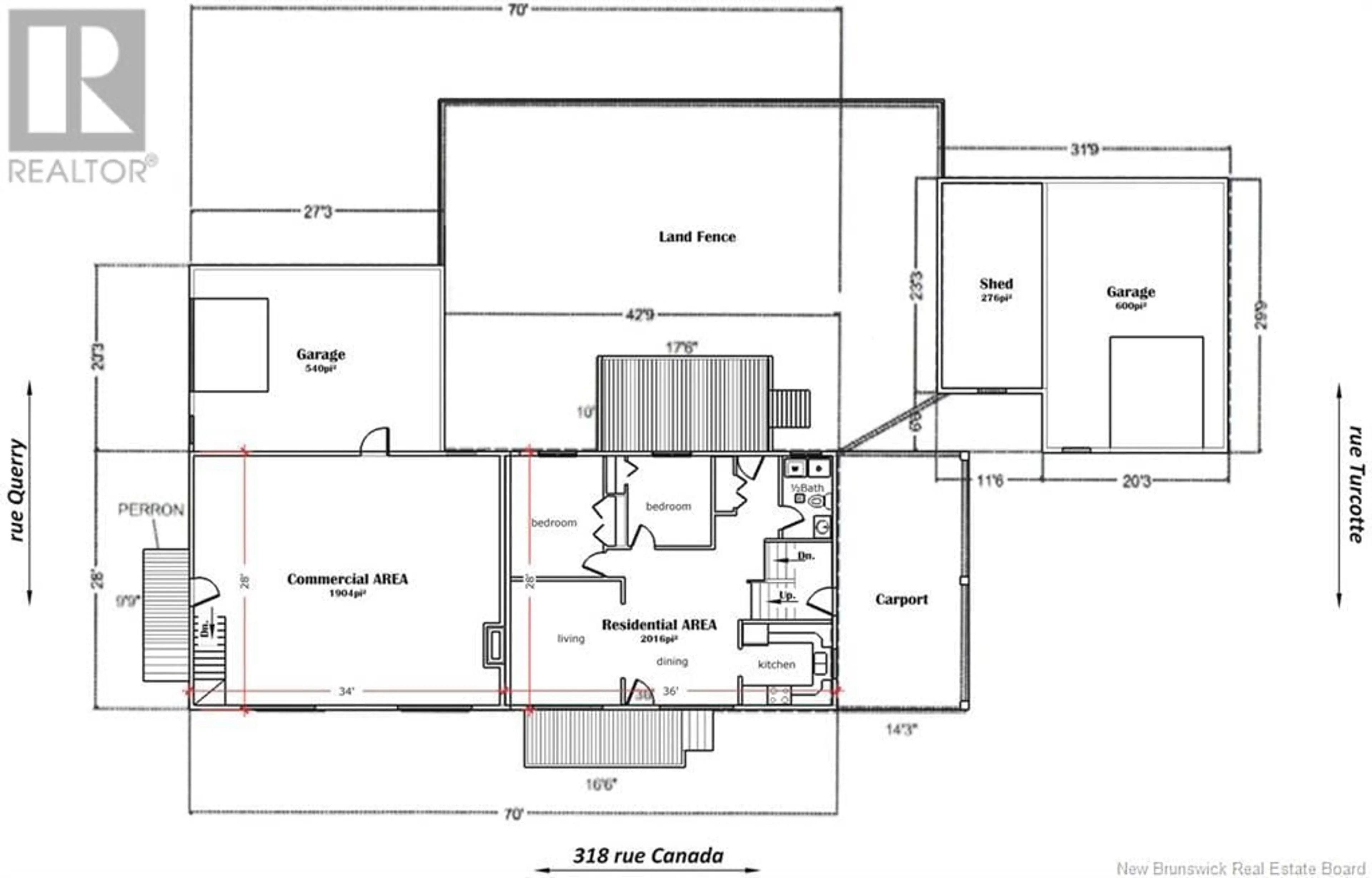 Floor plan for 318 Canada Street, Saint-Quentin New Brunswick E8A1H5