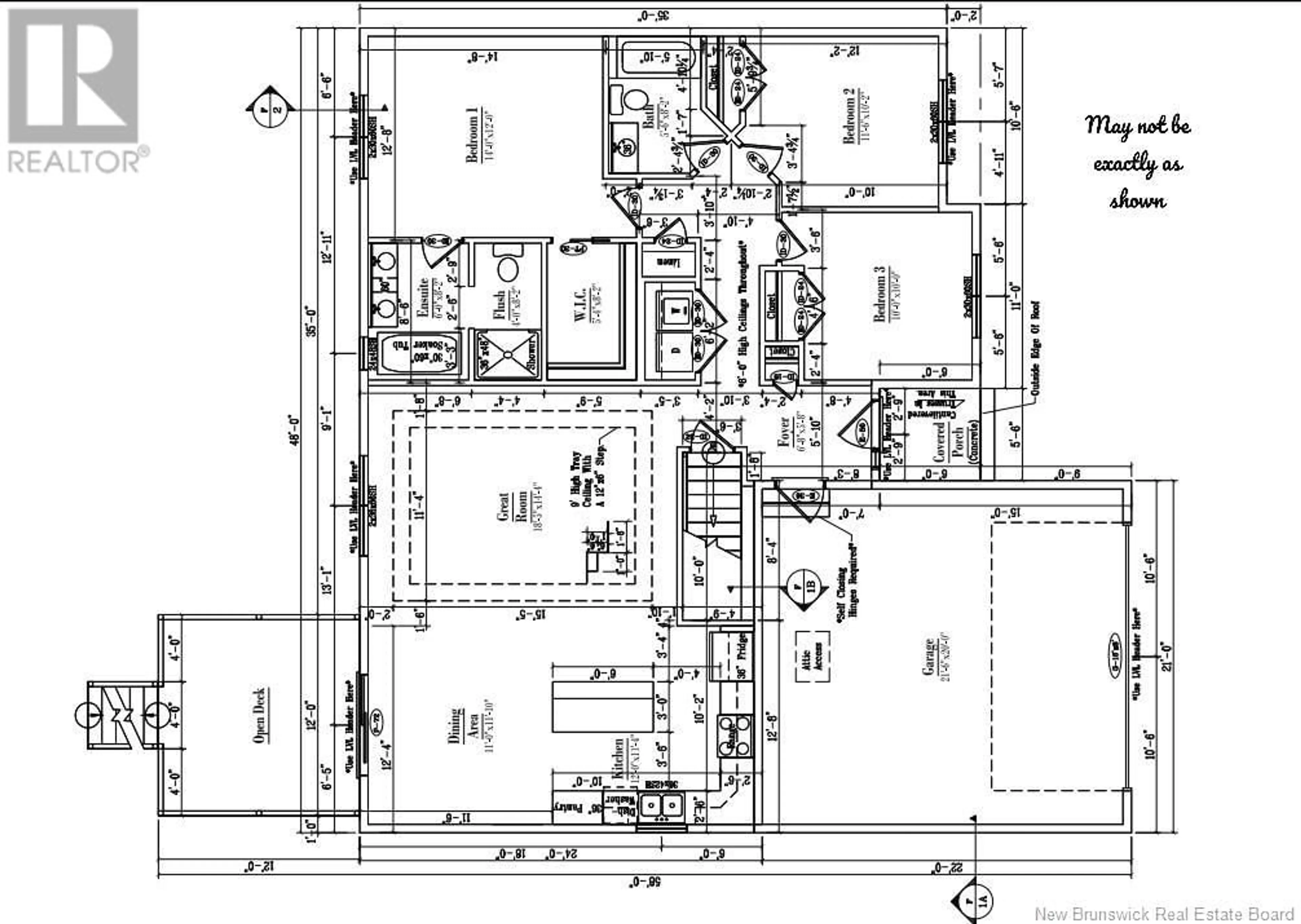 Floor plan for House and Lot 2017-14 A & J Crescent, Killarney Road New Brunswick E3G9E2