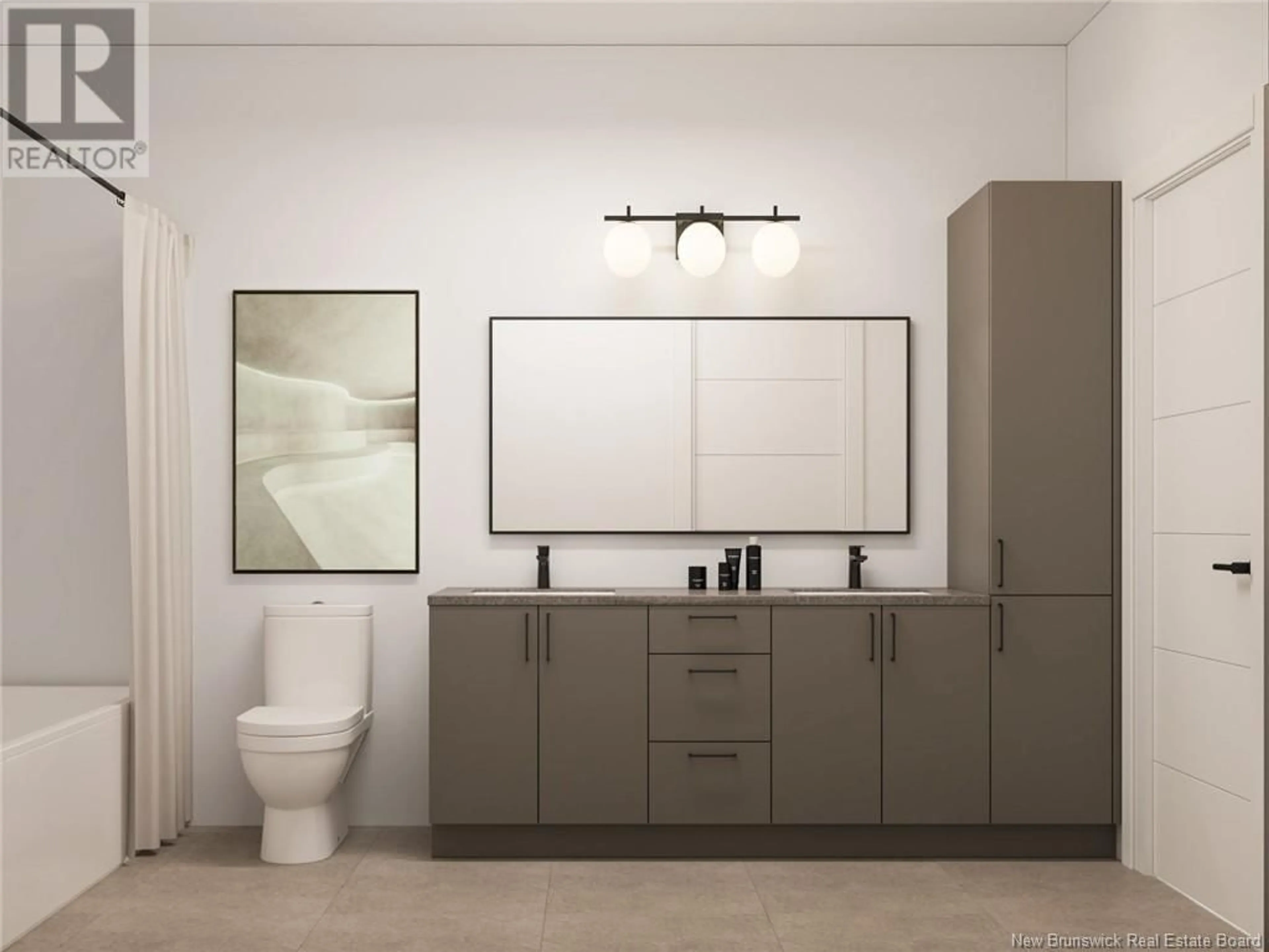 Contemporary bathroom, ceramic/tile floor for 210 DICKEY BOULEVARD, Riverview New Brunswick E1B4X2