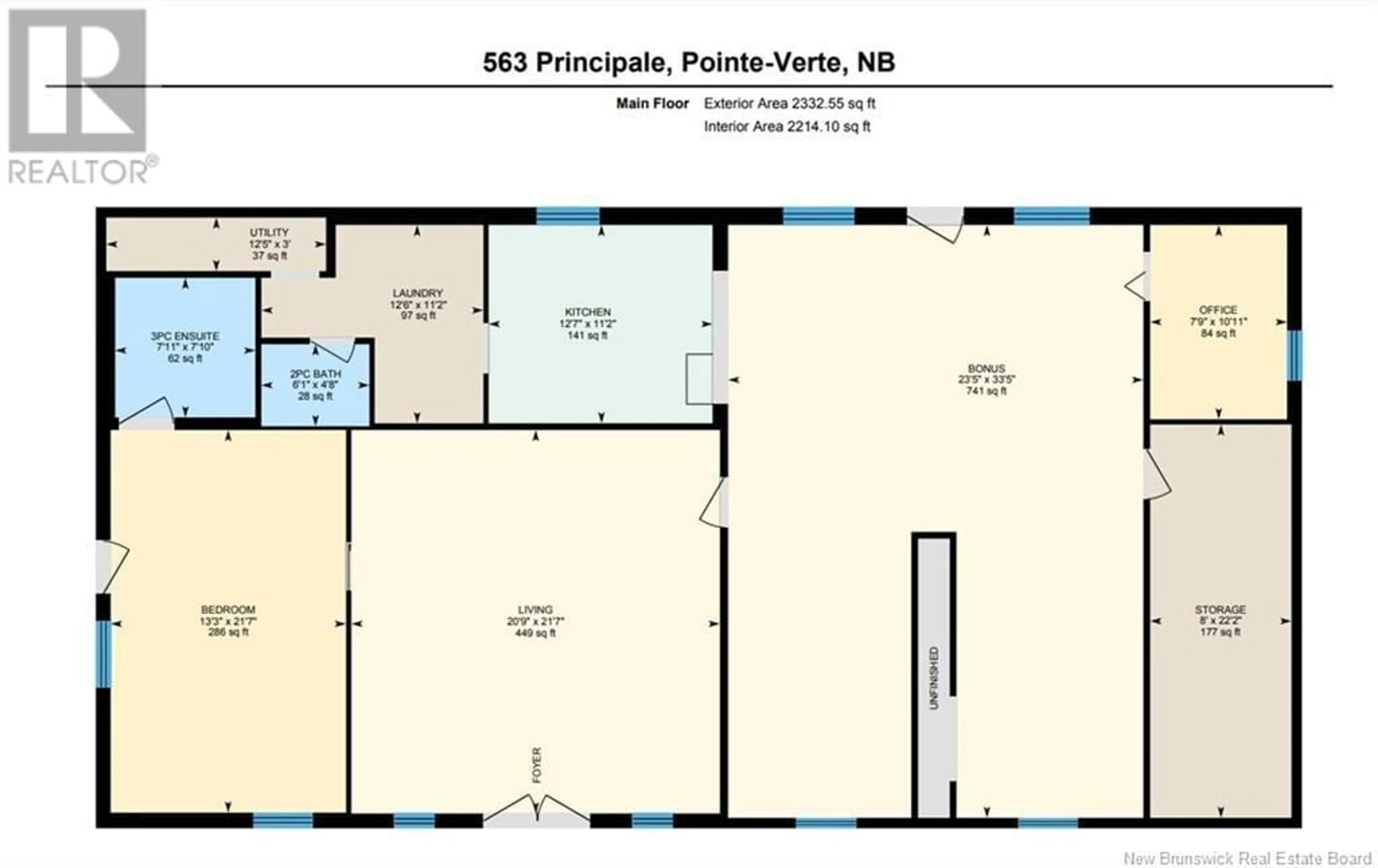 Floor plan for 563 Rue Principale, Pointe-Verte New Brunswick E8J3A2