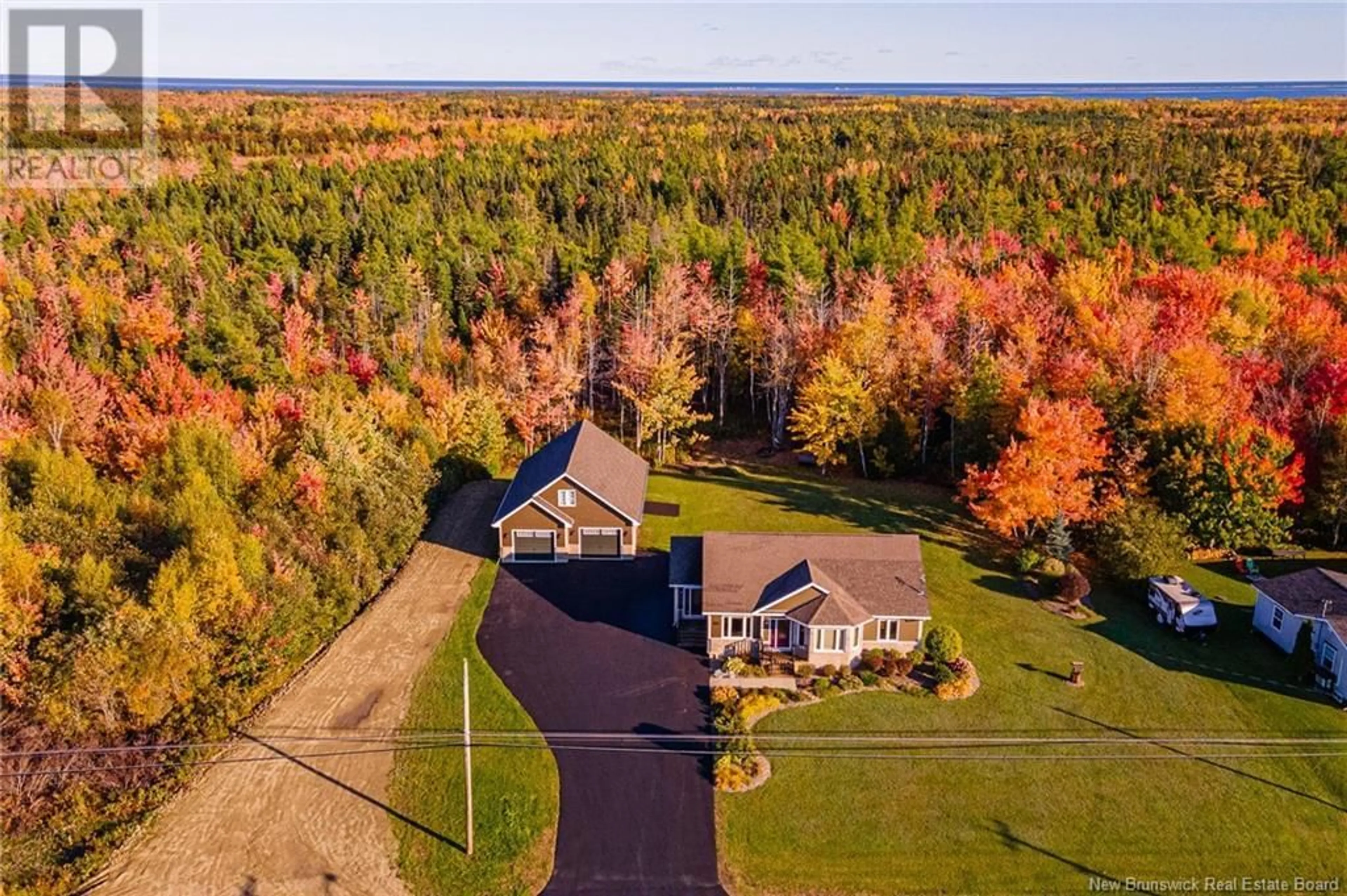 A pic from outside/outdoor area/front of a property/back of a property/a pic from drone, water/lake/river/ocean view for 9062 ROUTE 150, Losier Settlement New Brunswick E1X3C1