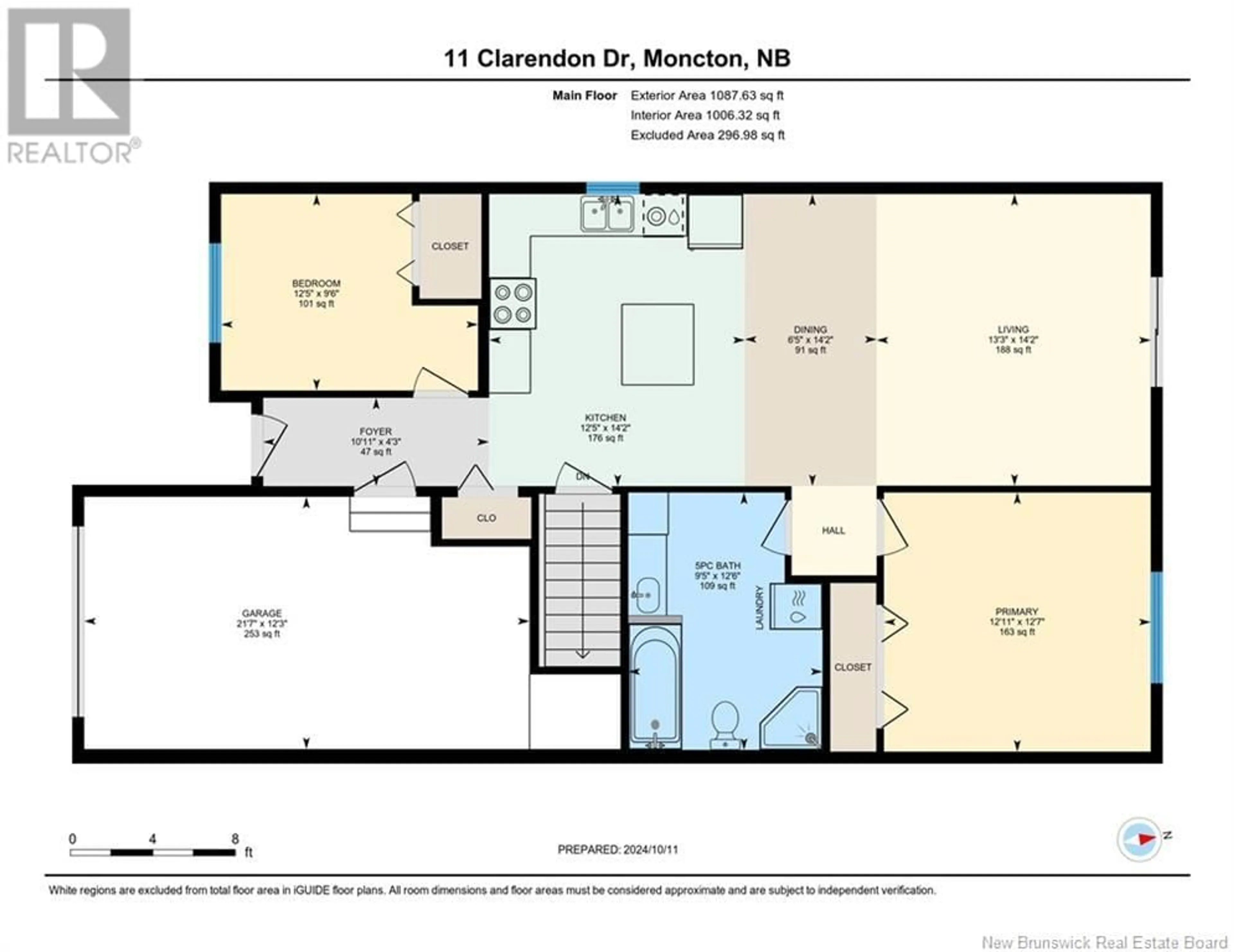 Floor plan for 11 Clarendon Drive, Moncton New Brunswick E1G0M8