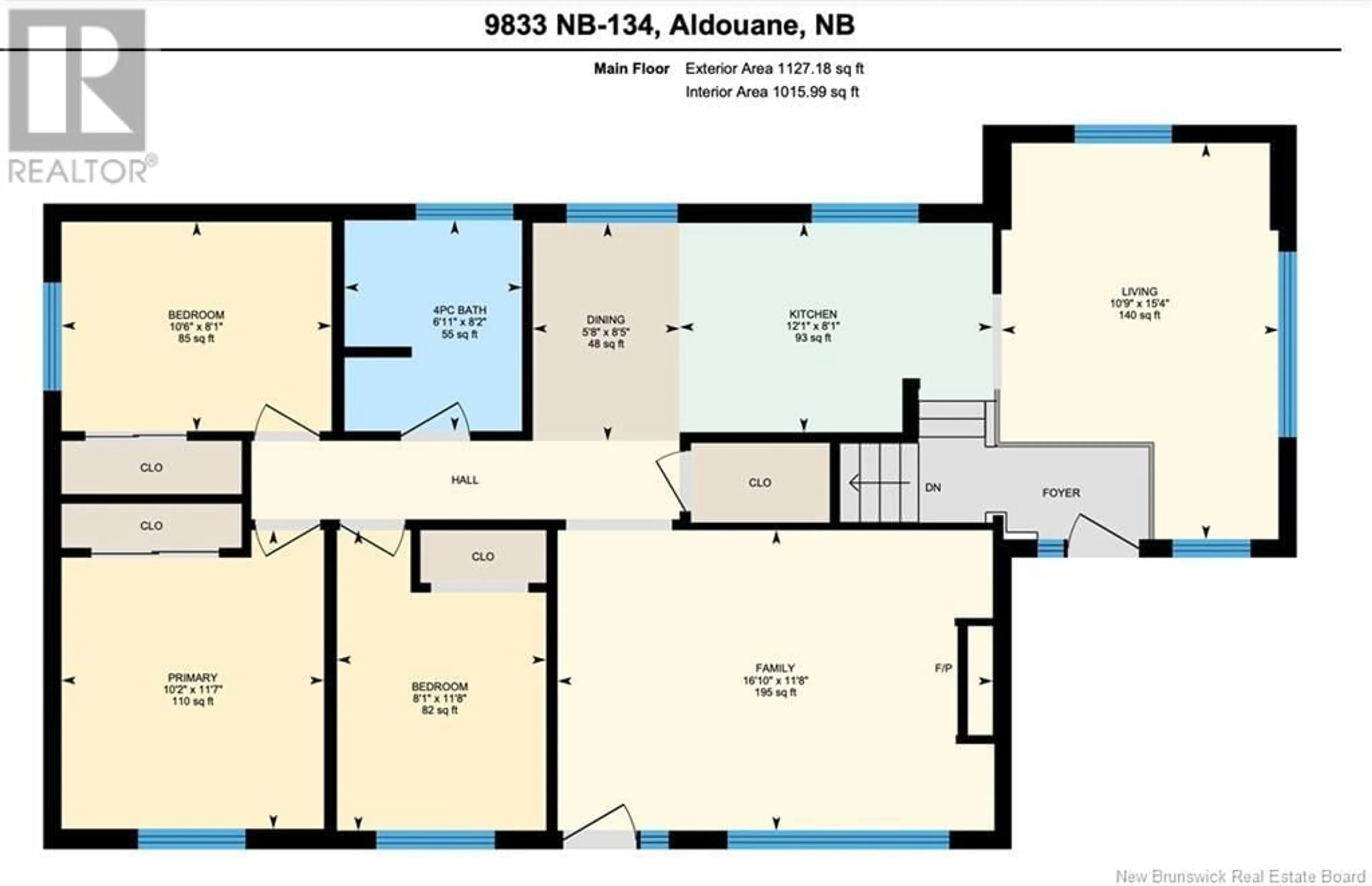 Floor plan for 9833 Route 134, Aldouane New Brunswick E4W5J8