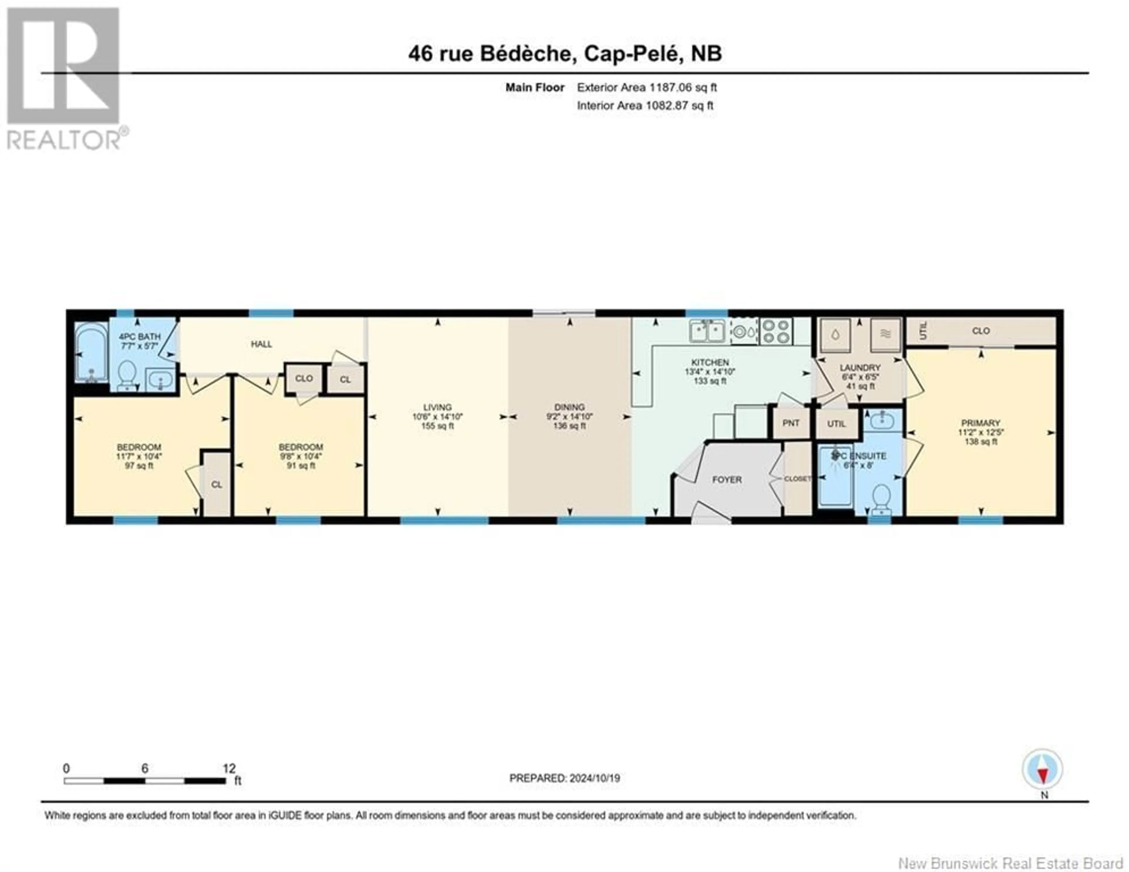 Floor plan for 46 Bedeche Street, Cap-Pelé New Brunswick E4N0G1