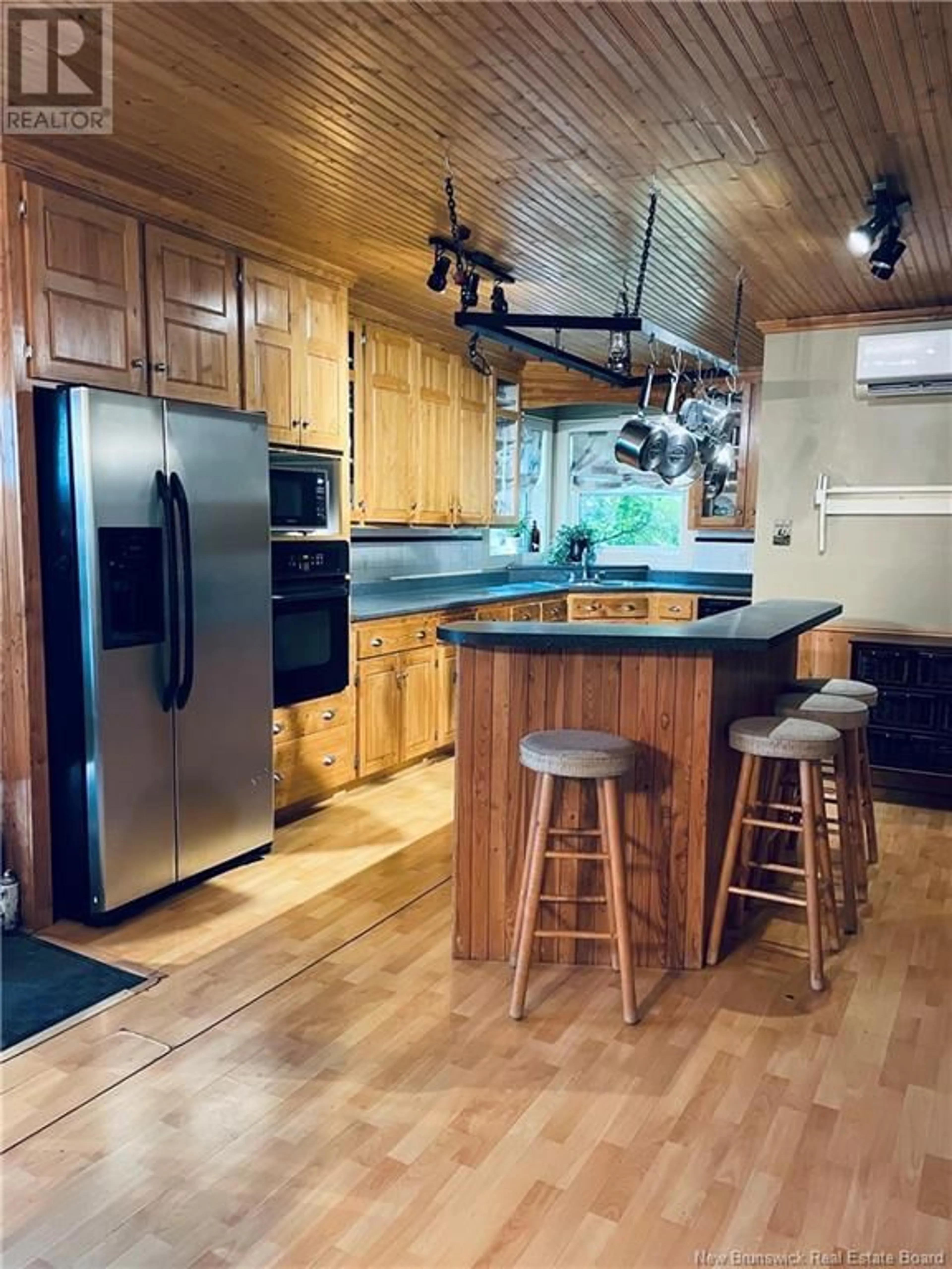 Rustic kitchen, wood floors, cottage for 40 Salmon Creek Road, Belleisle Creek New Brunswick E5P3K8