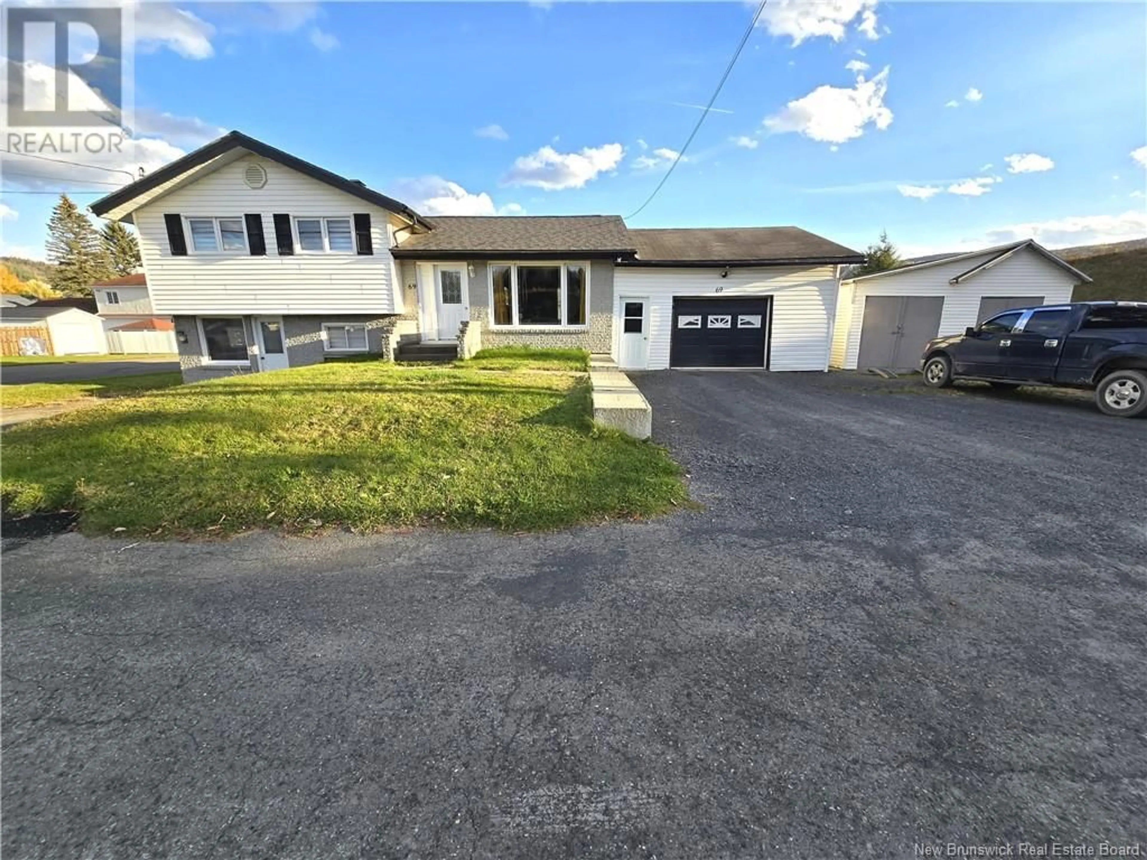 Frontside or backside of a home, the street view for 69 Laurier-Levesque Avenue, Saint-Jacques New Brunswick E7B1L3