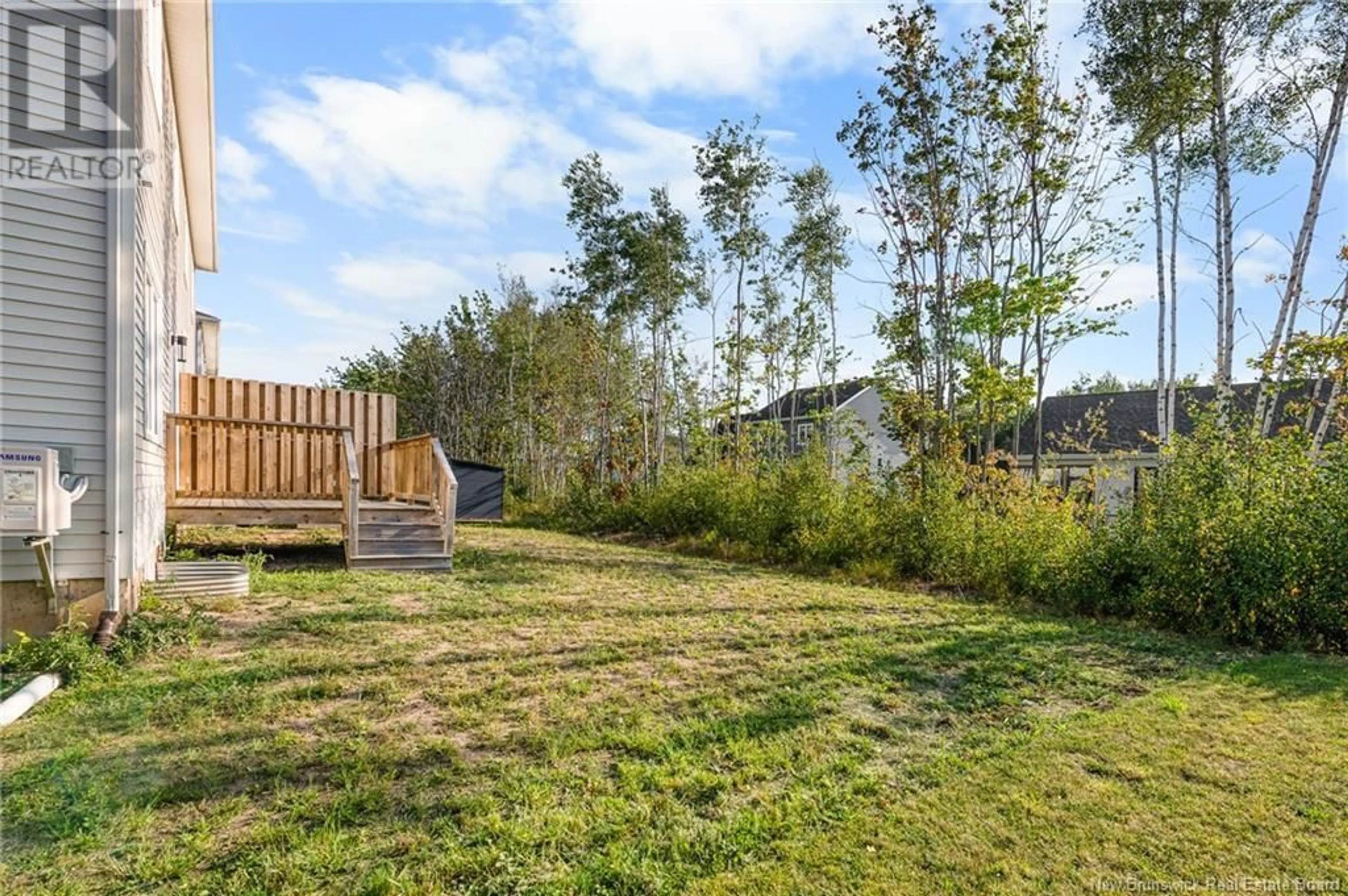 Patio, the fenced backyard for 117 Laforest Street, Shediac New Brunswick E4P0P9