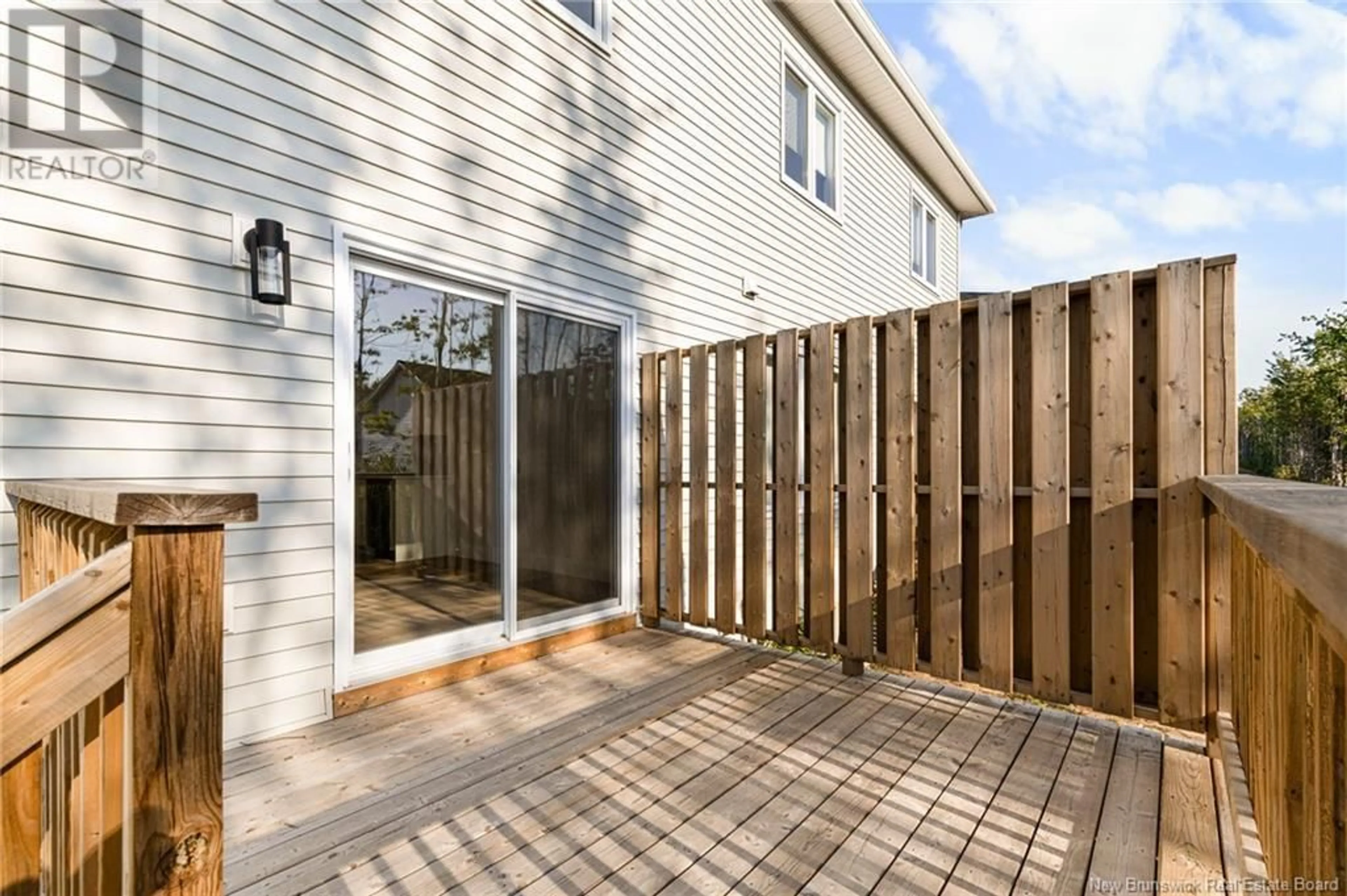 Patio, the fenced backyard for 117 Laforest Street, Shediac New Brunswick E4P0P9